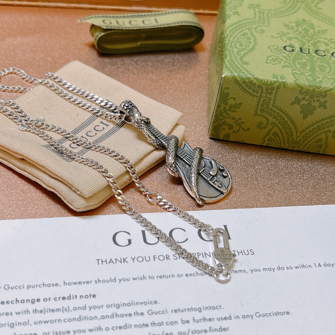 【GUCCI】ネックレス、新しいネックレス万能シンプルファッションオーナメント-BRAND OFF