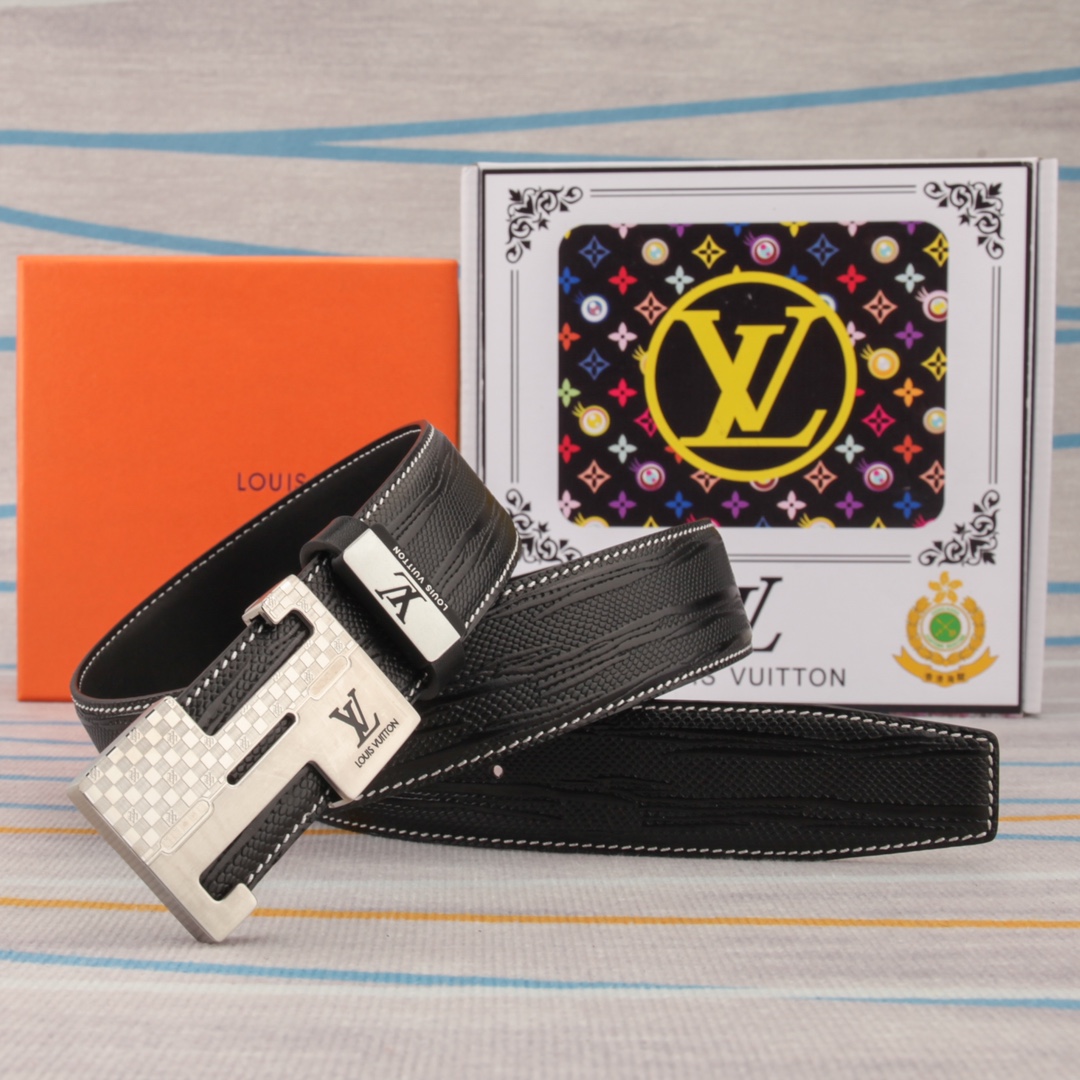 【 LOUIS VUITTON】(ルイヴィトン) 3.8cmベルト メンズ-BRAND OFF