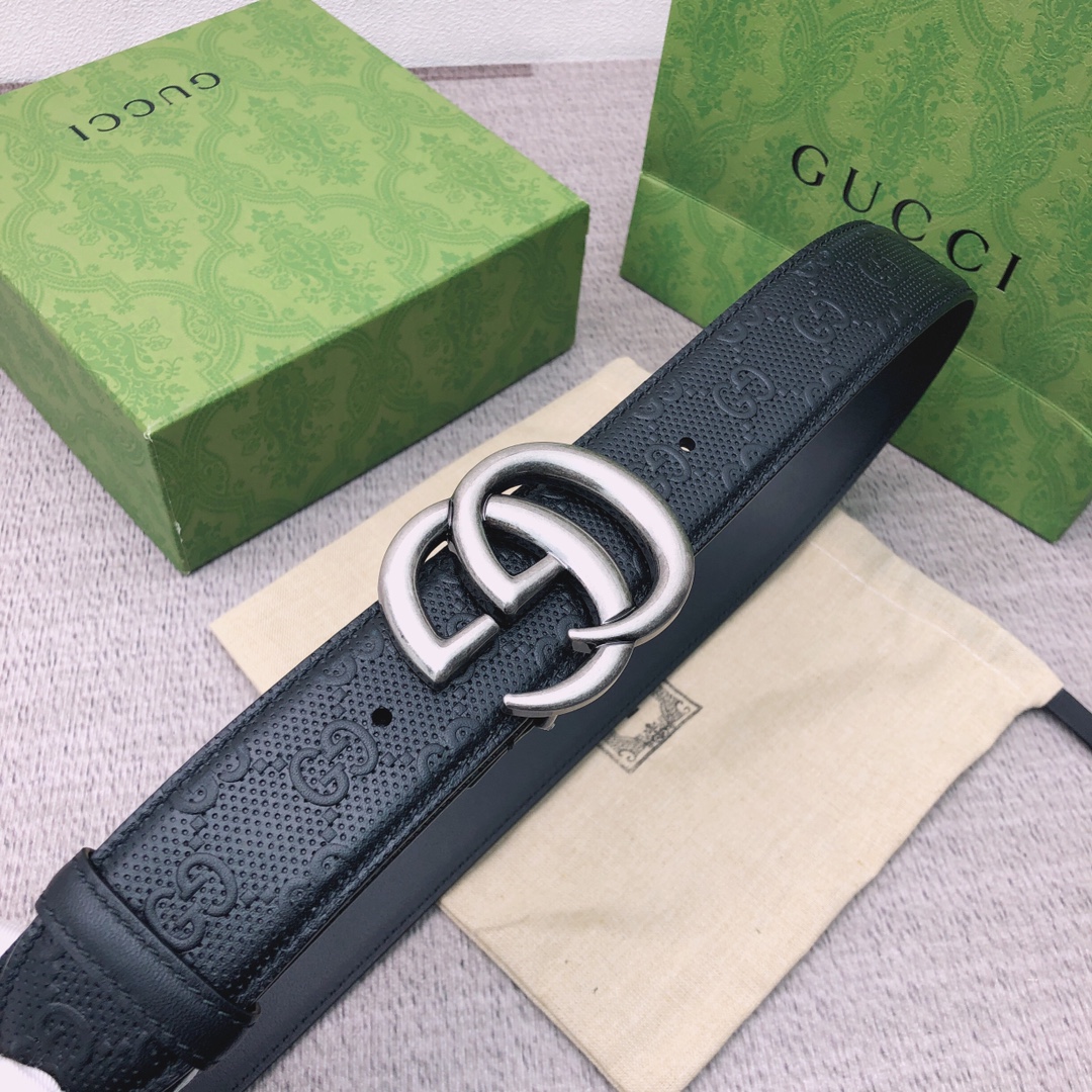 【 GUCCI】(クッチ)  3.8cm   ベルト メンズ-BRAND OFF