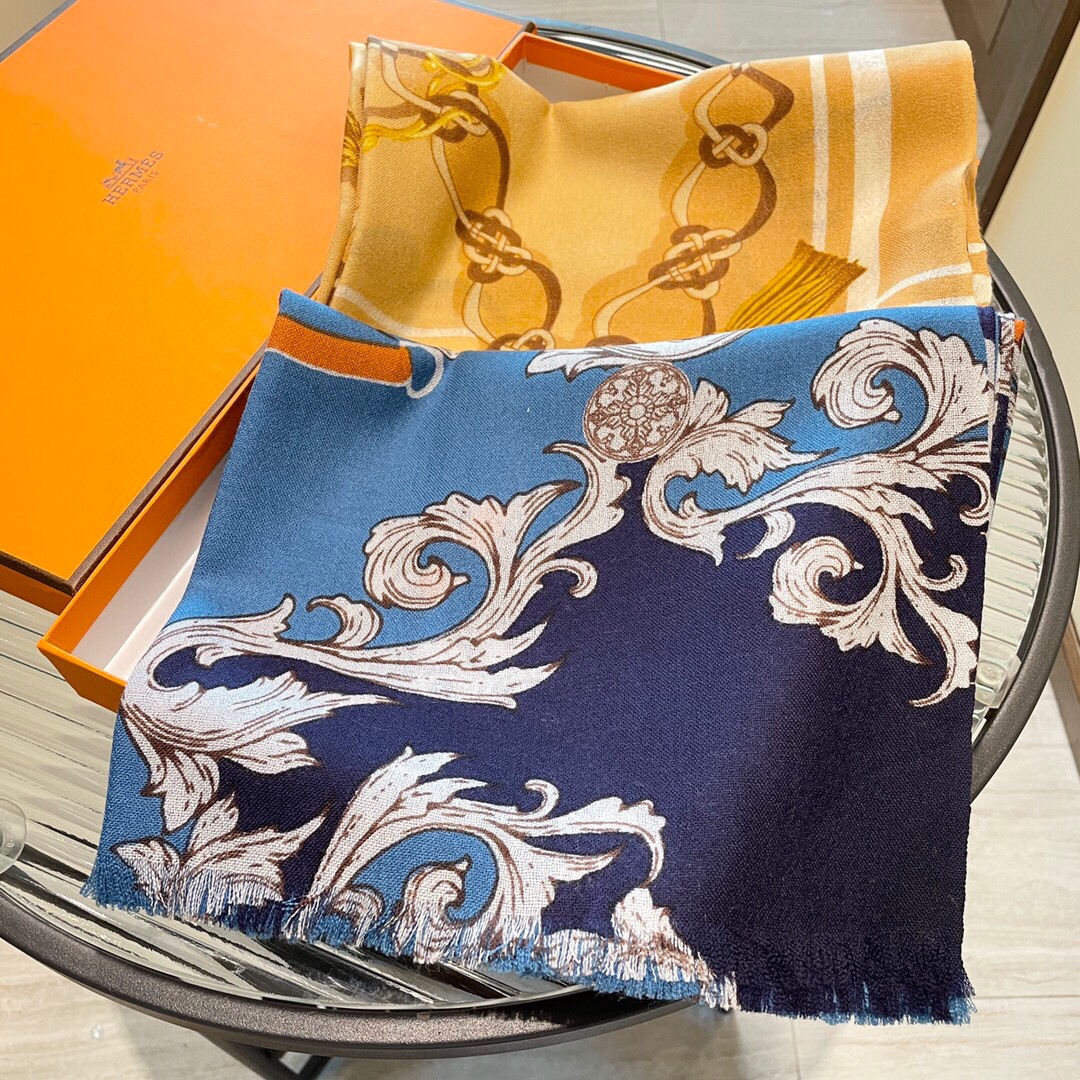 【HERMES エルメス 】スカーフ32*190CM-BRAND OFF