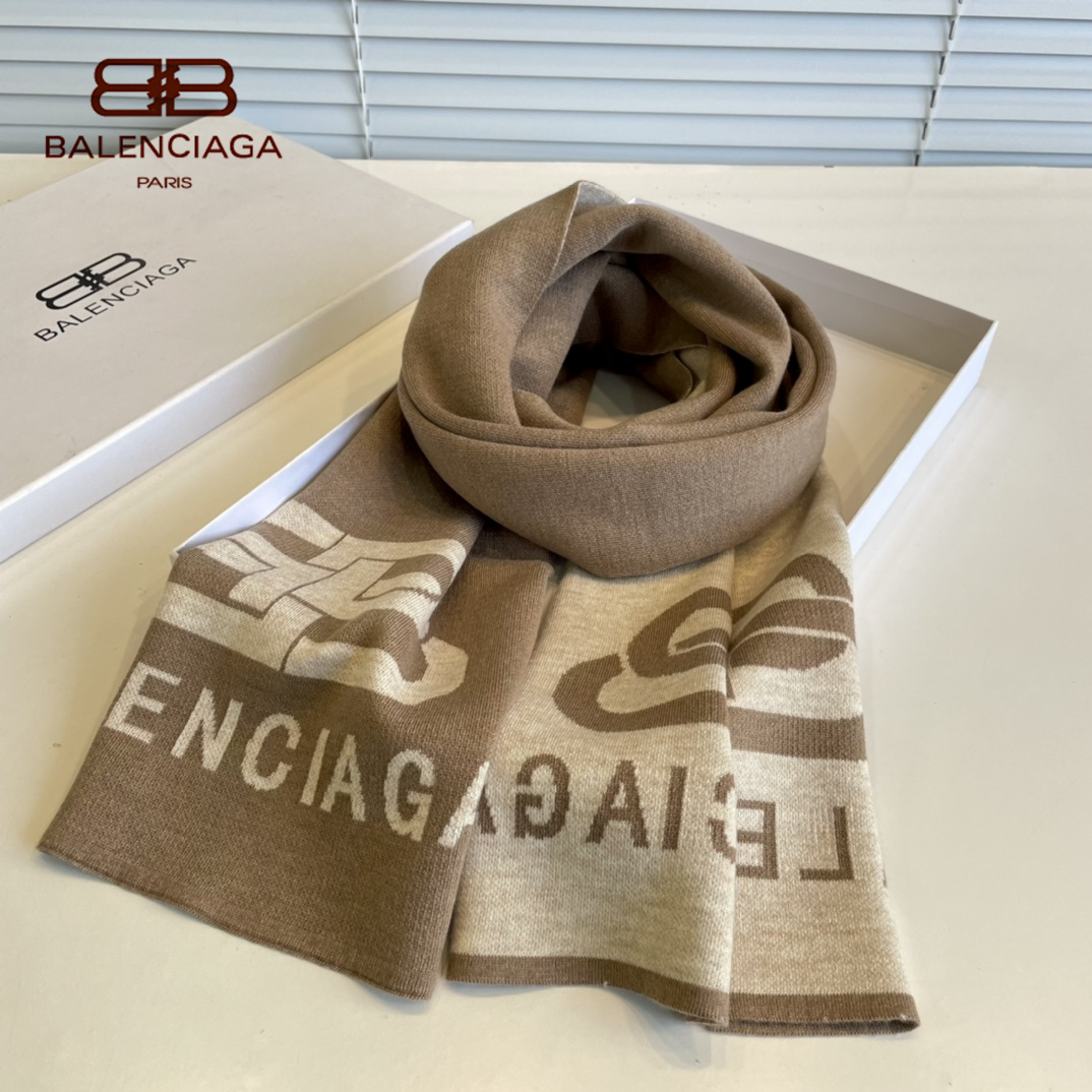 【2026】【BALENCIAGA  バレンシアガ】スカーフ32*200CM-BRAND OFF