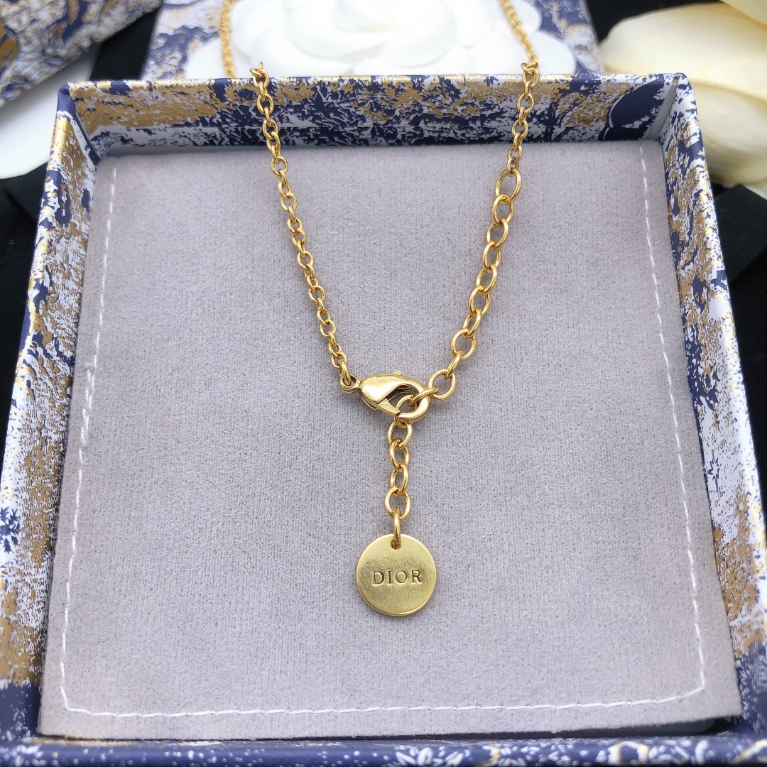 【DIOR】ネックレス、新しいネックレス万能シンプルファッションオーナメント-BRAND OFF