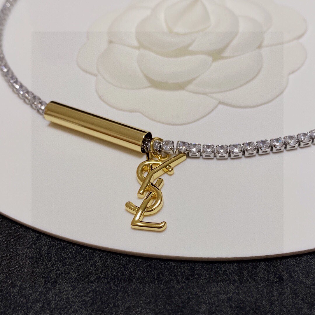 【YSL SAINT LAURENT  】サンローラン ネックレス、新しいネックレス万能シンプルファッションオーナメント-BRAND OFF