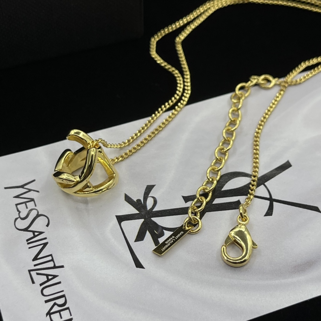 【YSL SAINT LAURENT  】サンローラン ネックレス、新しいネックレス万能シンプルファッションオーナメント-BRAND OFF