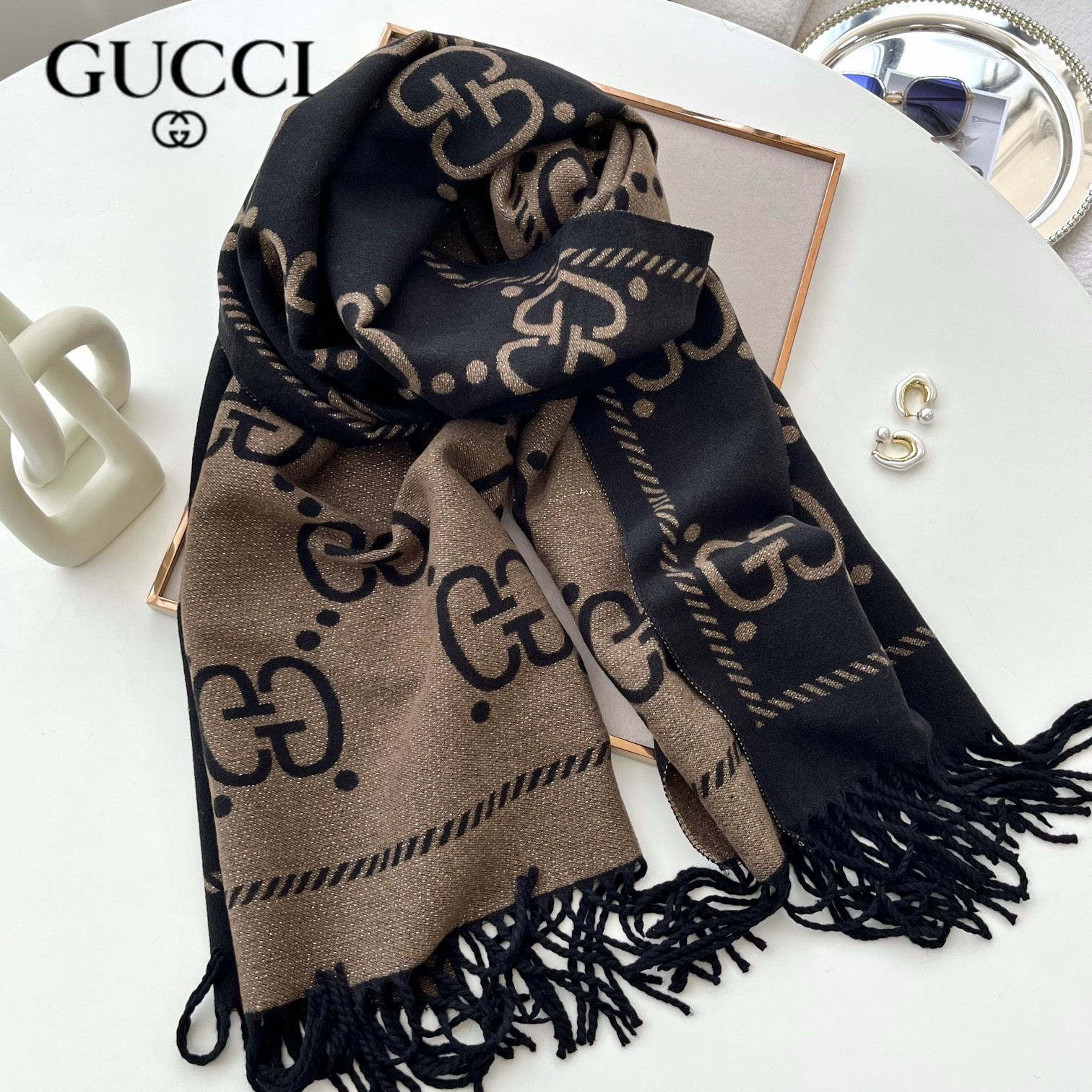 【2026】【GUCCI グッチ】スカーフ70*180CM-BRAND OFF