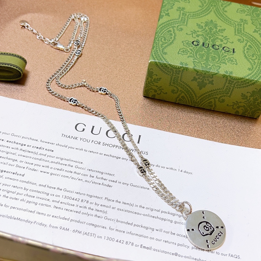 【GUCCI】ネックレス、新しいネックレス万能シンプルファッションオーナメント-BRAND OFF