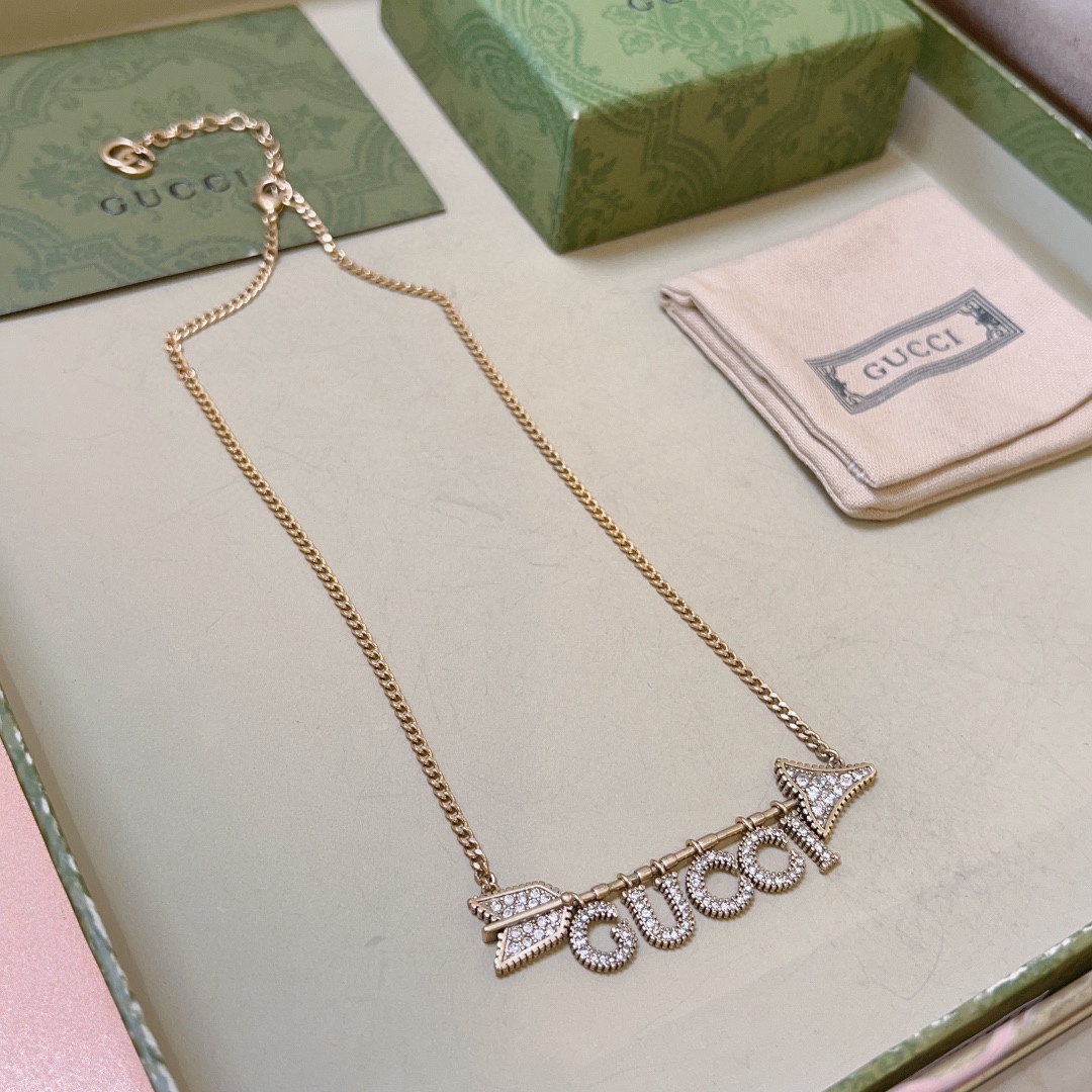 【GUCCI】ネックレス、新しいネックレス万能シンプルファッションオーナメント-BRAND OFF