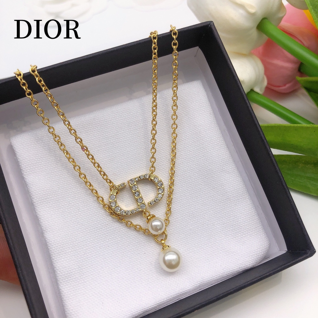 【DIOR】ネックレス、新しいネックレス万能シンプルファッションオーナメント-BRAND OFF