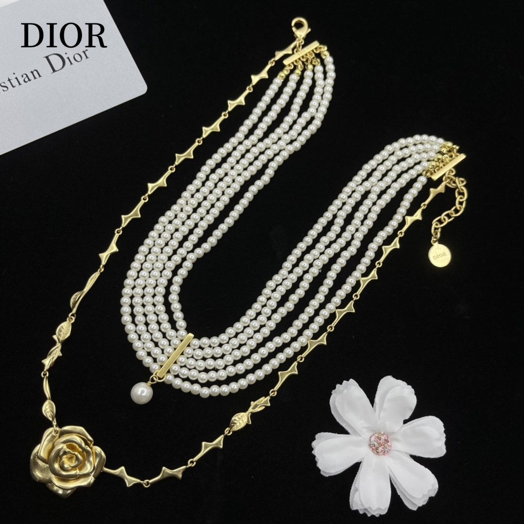 【2026】【DIOR】ネックレス、新しいネックレス万能シンプルファッションオーナメント-BRAND OFF
