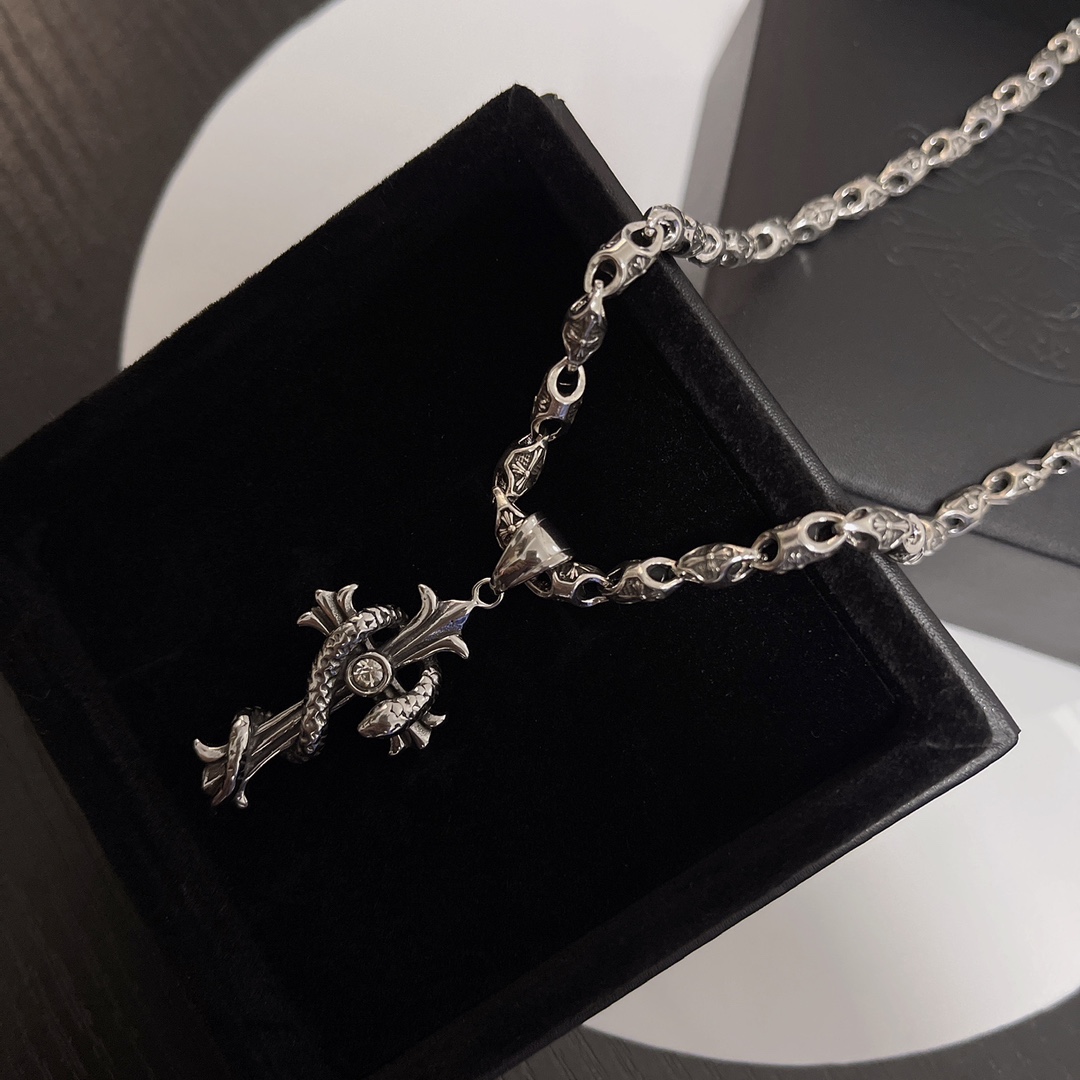 【2026】【CHROME HEARTS】ネックレス、新しいネックレス万能シンプルファッションオーナメント-BRAND OFF