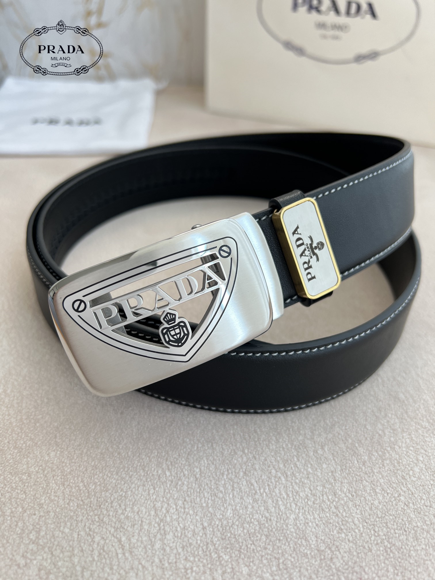 【2026】【PRADA】(プラダ) 3.5cmベルト メンズ-BRAND OFF