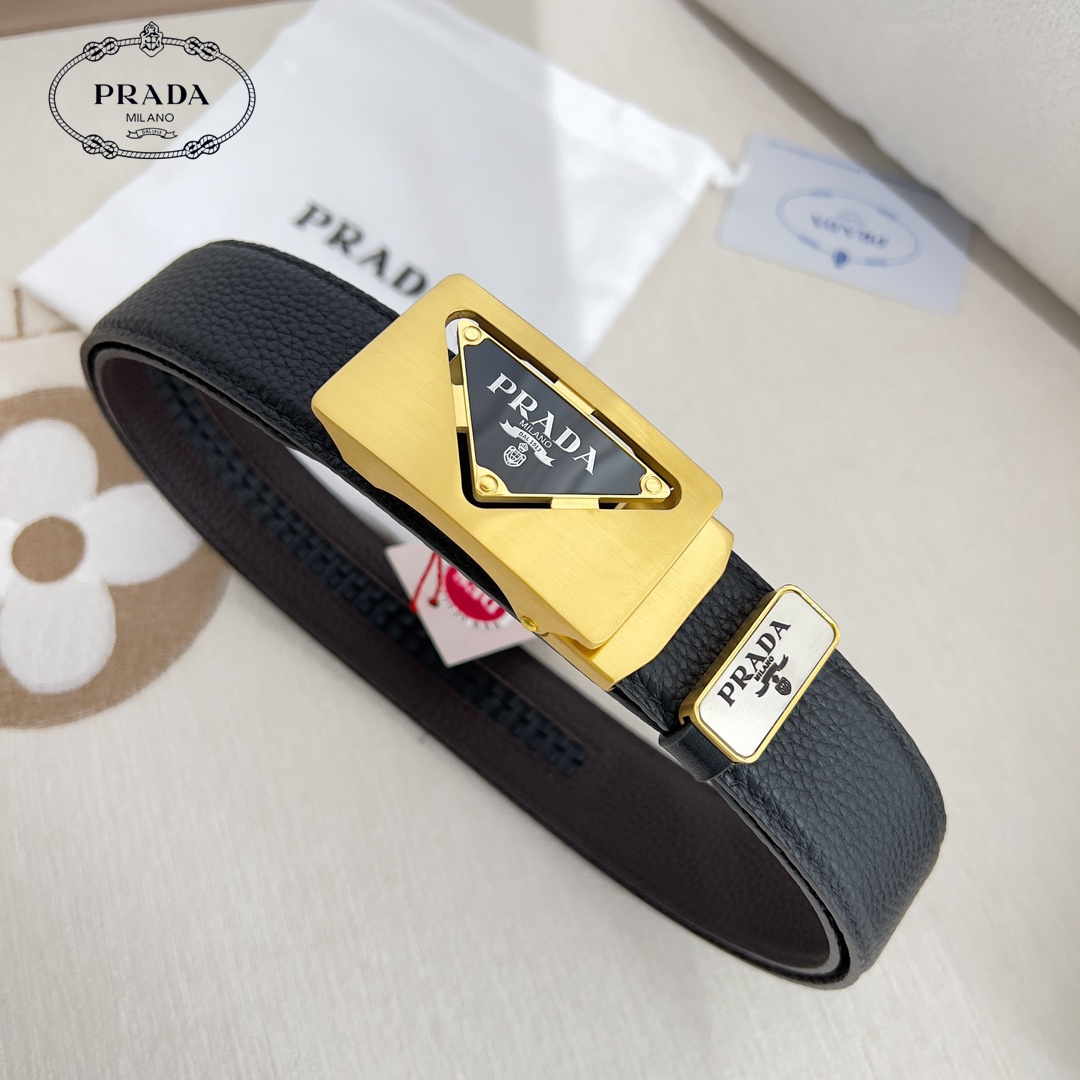 【PRADA】(プラダ) 3.5cmベルト メンズ-BRAND OFF