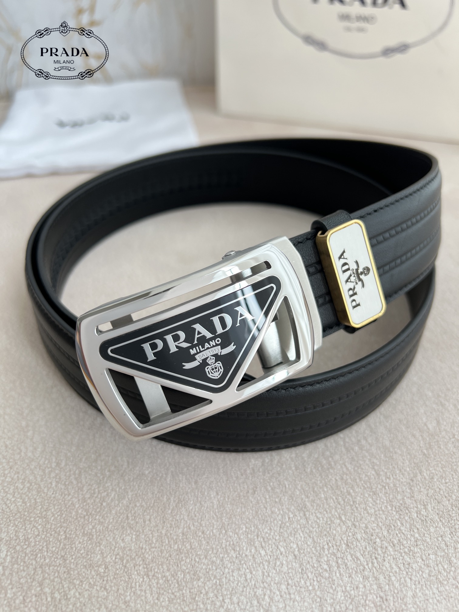 【2026】【PRADA】(プラダ) 3.5cmベルト メンズ-BRAND OFF