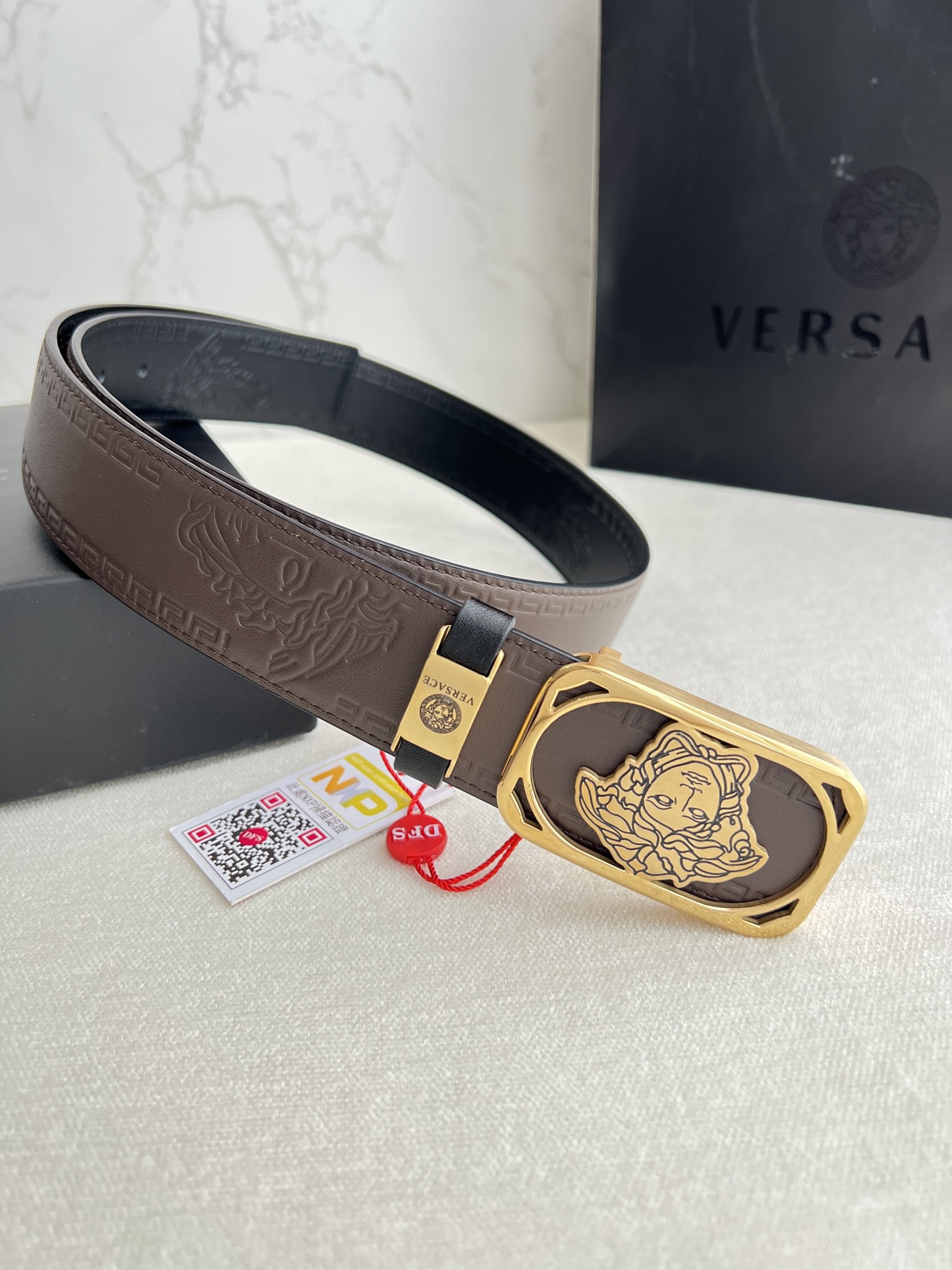 【VERSACE】(ヴェルサーチ) 3.8cmベルト メンズ 240903-BRAND OFF