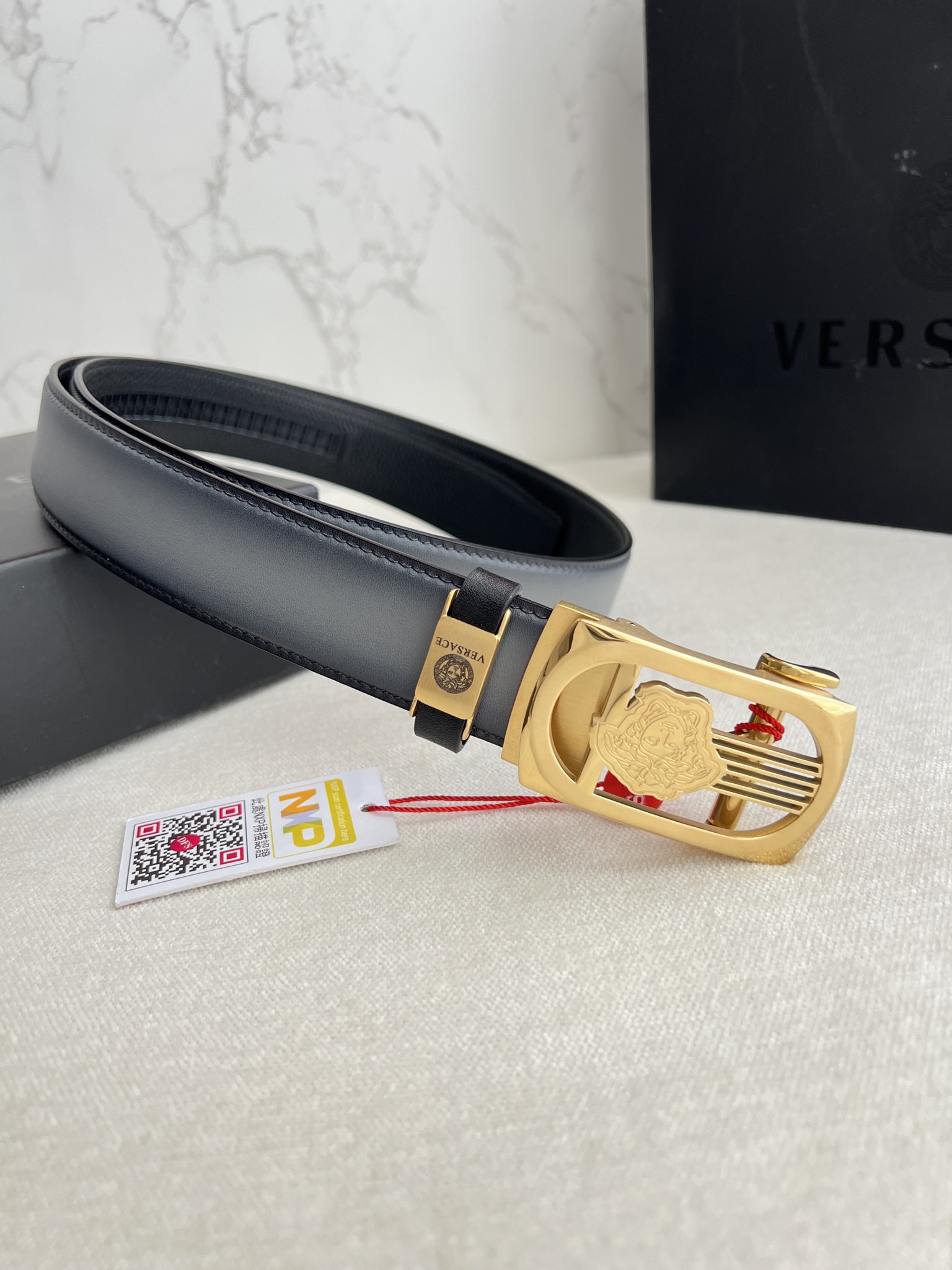 【VERSACE】(ヴェルサーチ) 3.5cmベルト メンズ-BRAND OFF