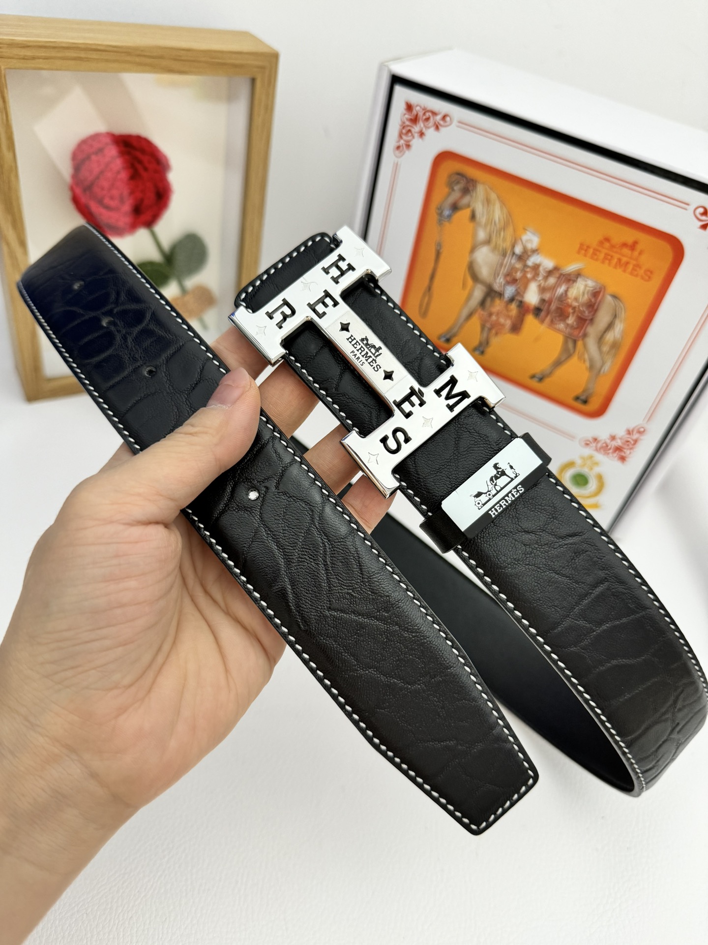 【Hermès】(エルメス) 3.8cmベルト メンズ-BRAND OFF