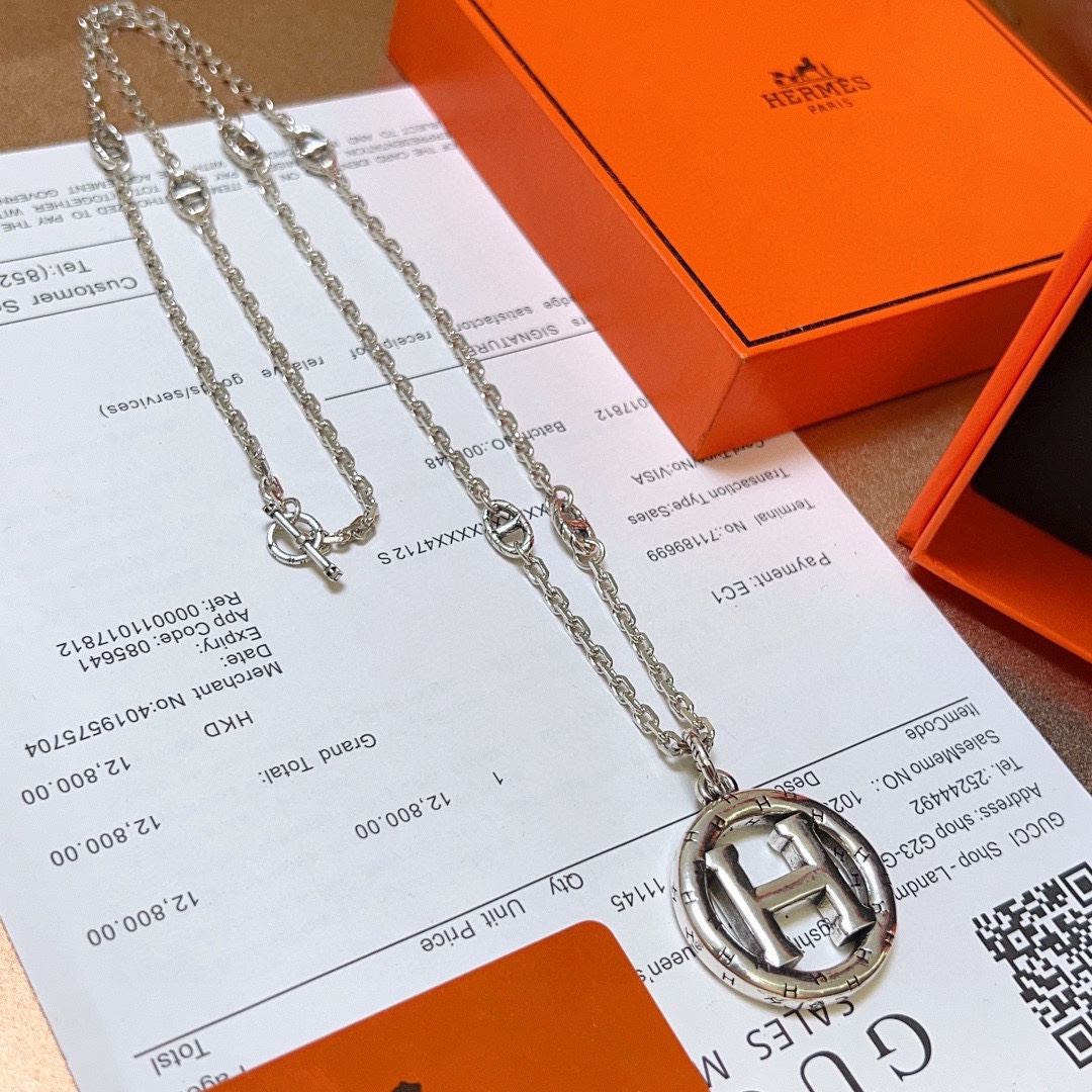 【HERMES】ネックレス、新しいネックレス万能シンプルファッションオーナメント 2473-BRAND OFF