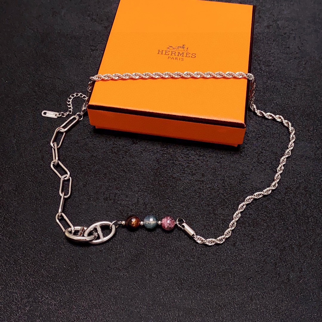 【HERMES】ネックレス、新しいネックレス万能シンプルファッションオーナメント 2473-BRAND OFF