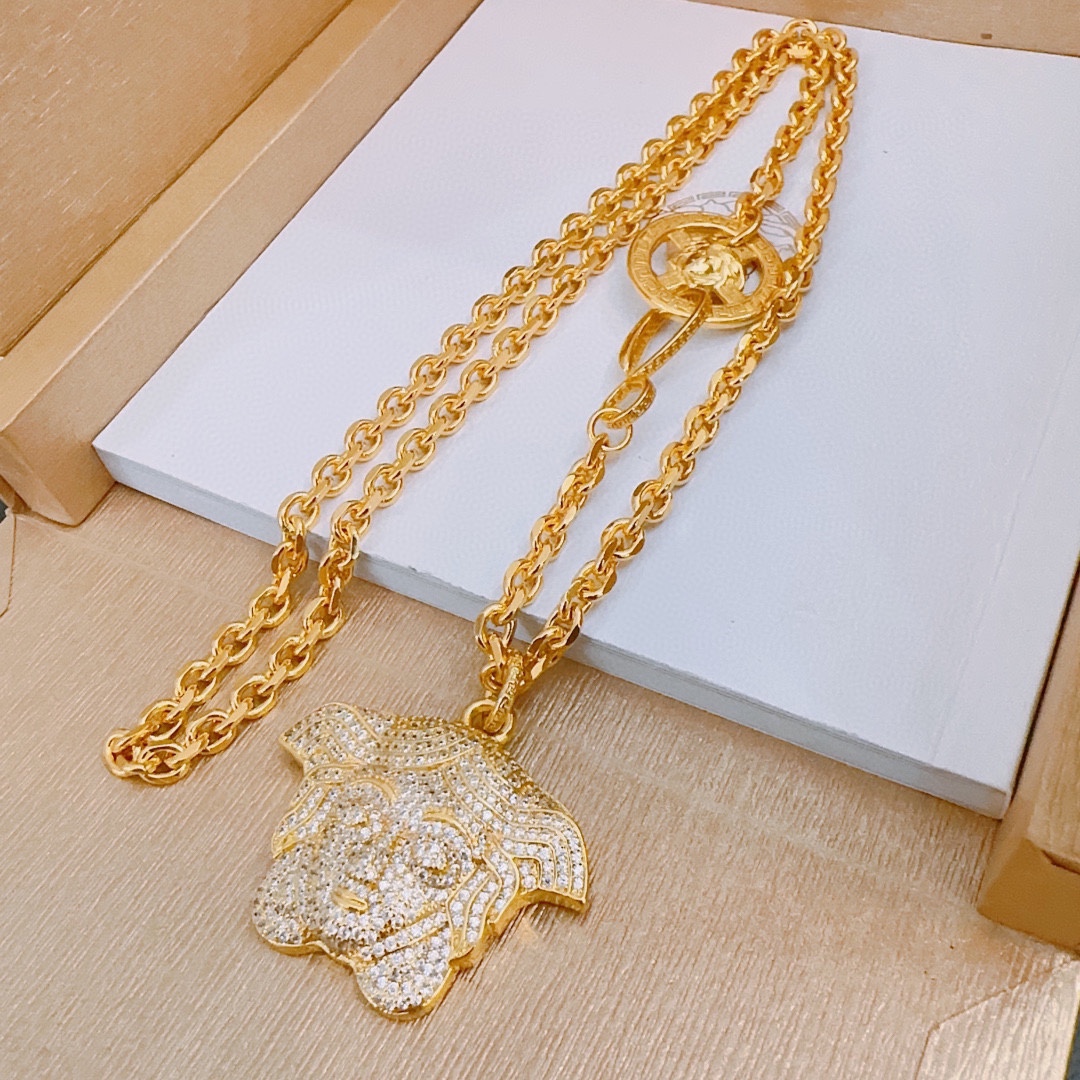 【VERSACE】ネックレス、新しいネックレス万能シンプルファッションオーナメント 2474-BRAND OFF