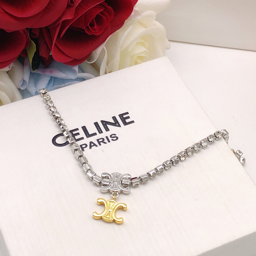 【2026】【CELINE】ネックレス、新しいネックレス万能シンプルファッションオーナメント 2474-BRAND OFF