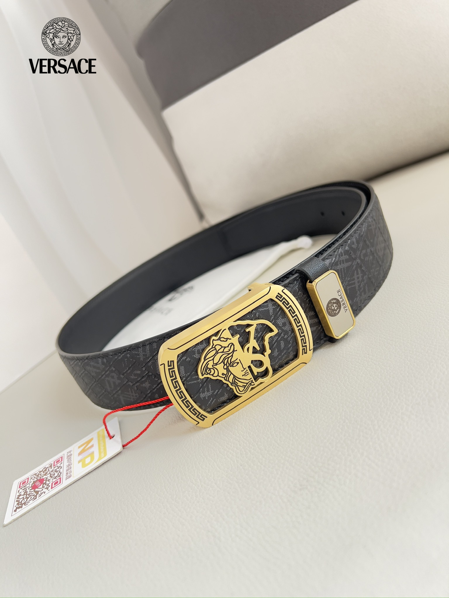 【VERSACE】(ヴェルサーチ) 3.8cmベルト メンズ 24706-BRAND OFF