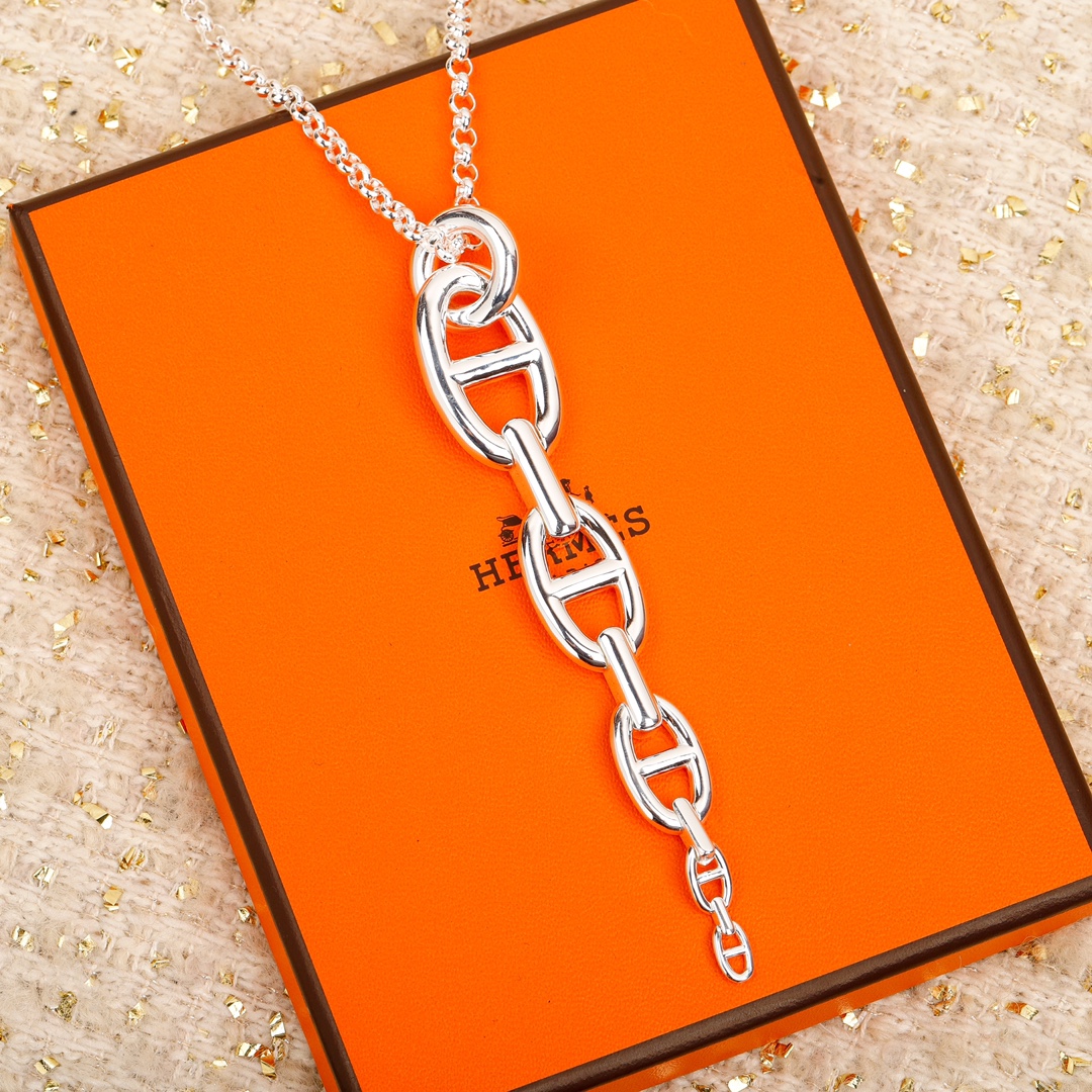 【HERMES】ネックレス、新しいネックレス万能シンプルファッションオーナメント 240730-BRAND OFF