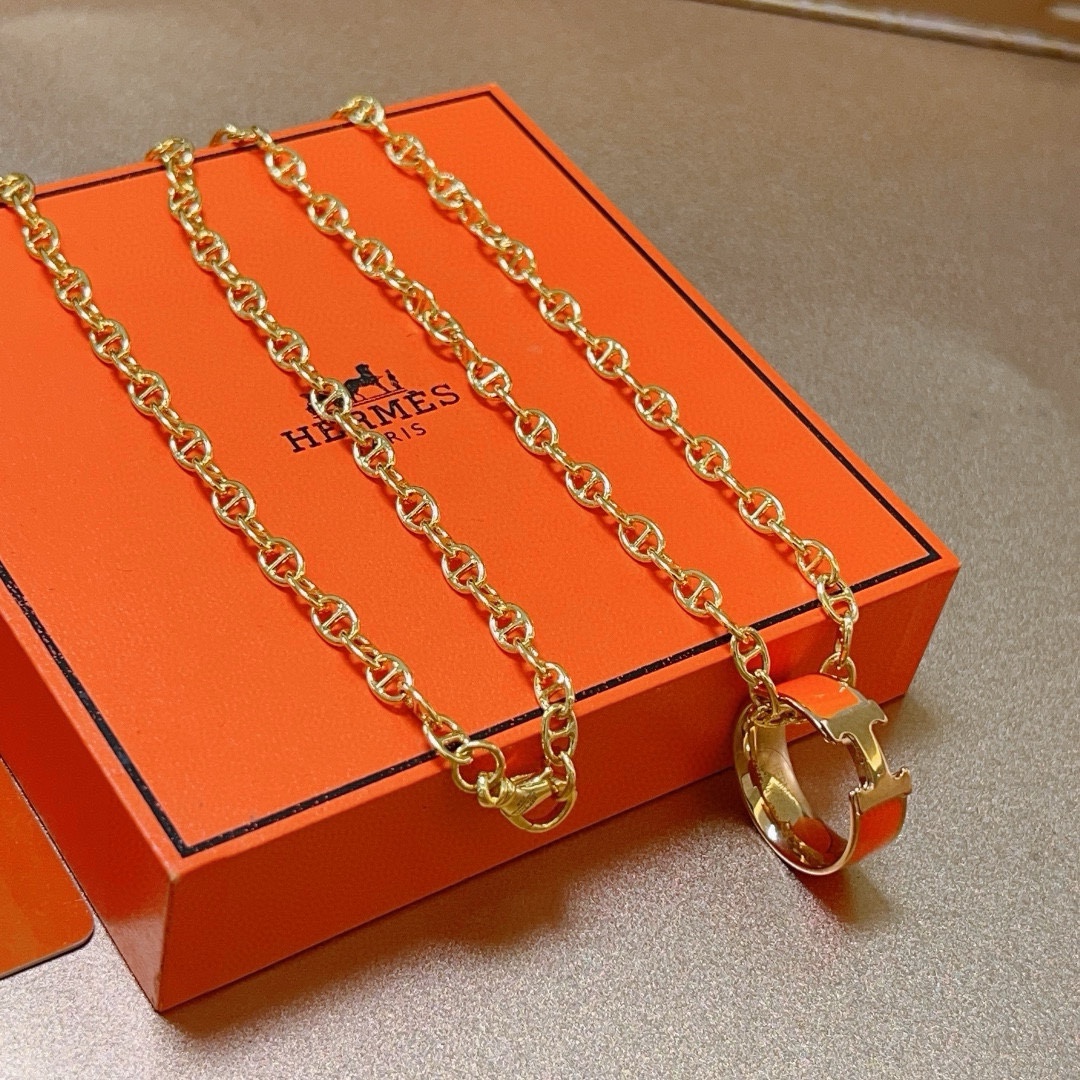 【HERMES】ネックレス、新しいネックレス万能シンプルファッションオーナメント 240730-BRAND OFF