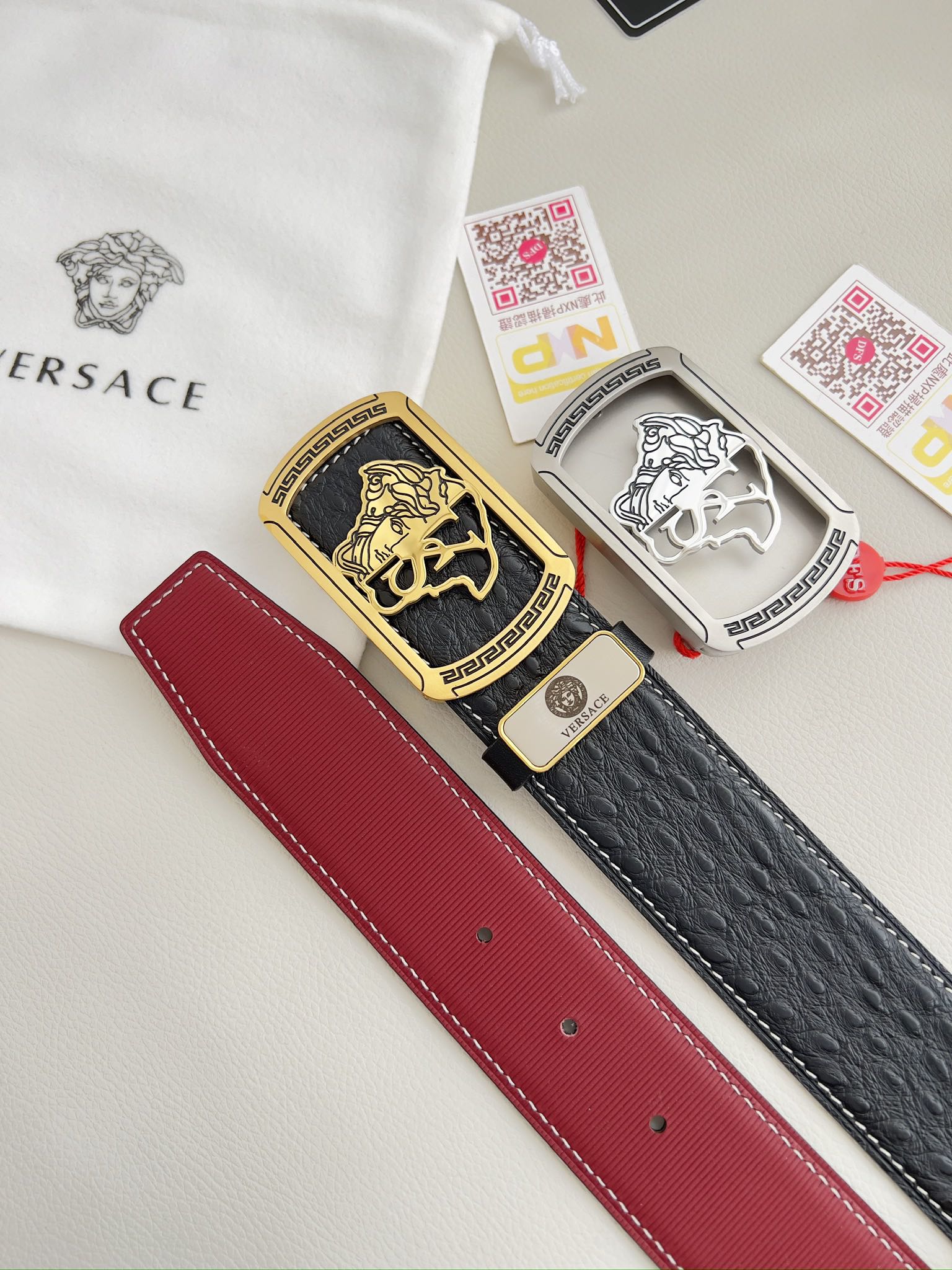 【VERSACE】(ヴェルサーチ) 3.8cmベルト メンズ 240903-BRAND OFF