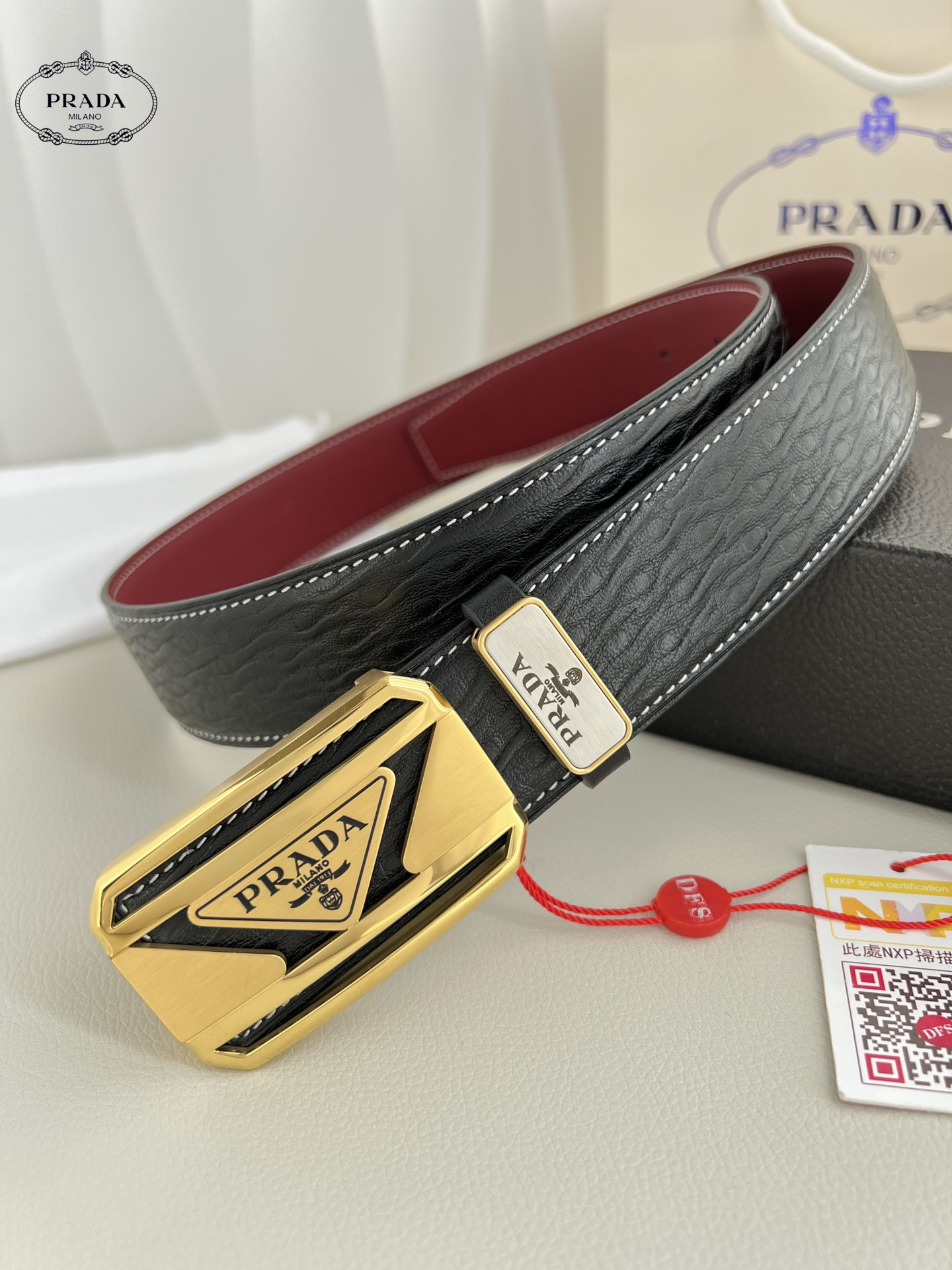 【PRADA】(プラダ) 3.8cmベルト メンズ 240904-BRAND OFF