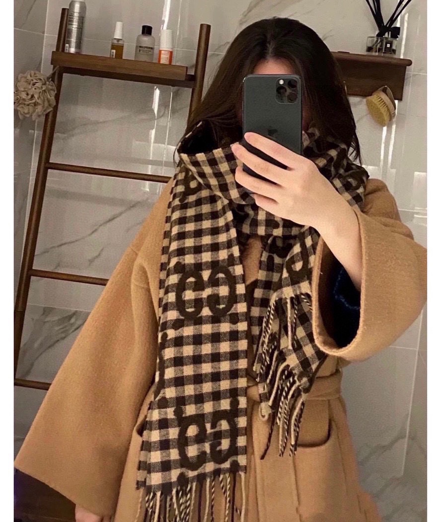 【GUCCI グッチ】スカーフ35*220CM  241108-BRAND OFF