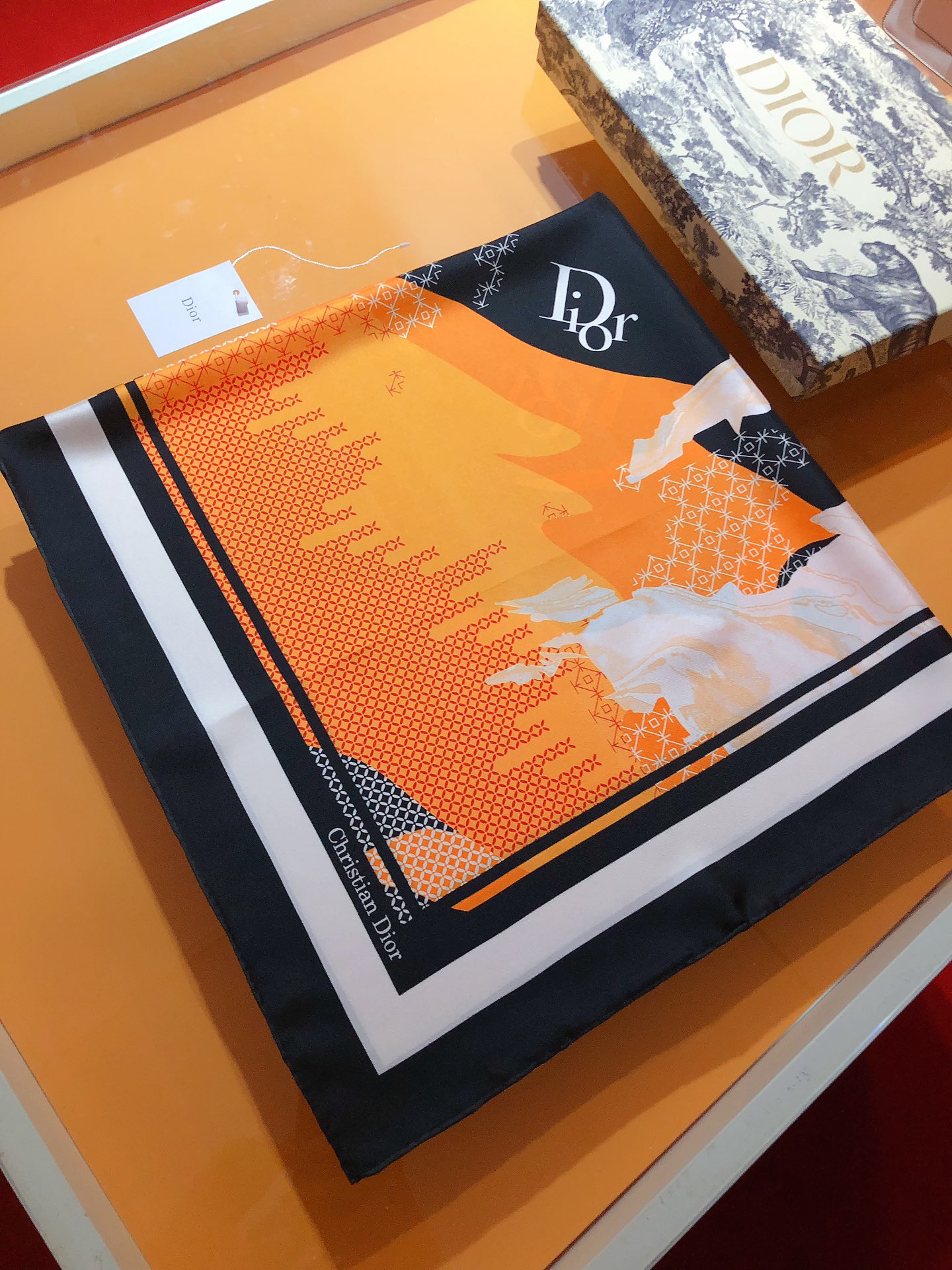 【DIOR  ディオール 】スカーフ90*90cm  241108-BRAND OFF