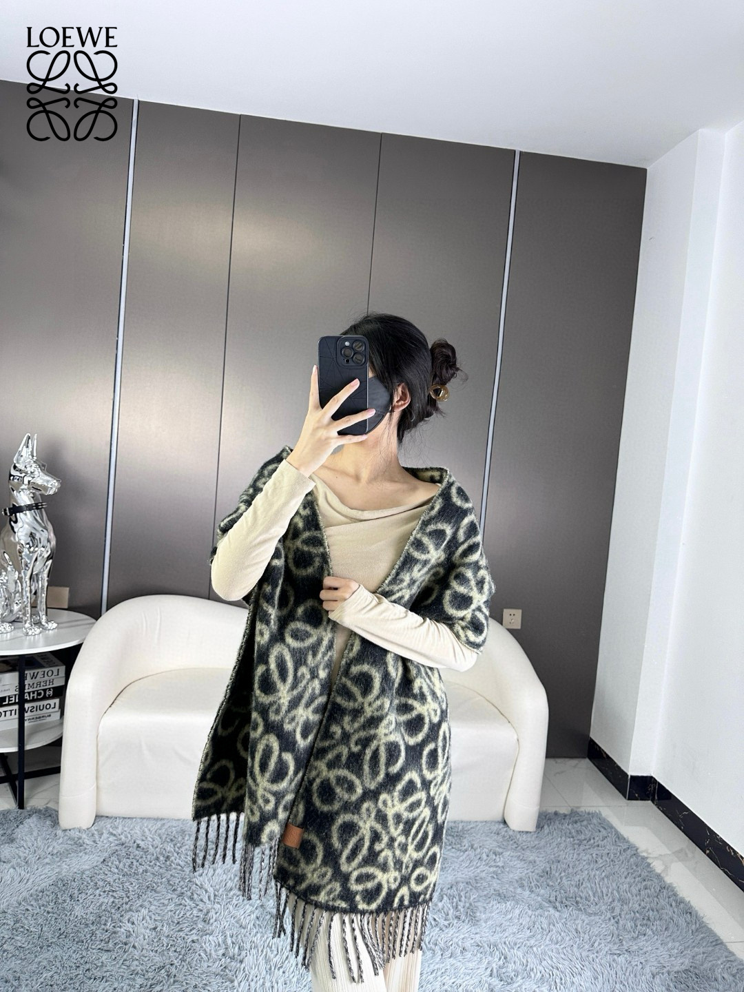 【LOEWE ロエベ】スカーフ 30*180CM   241109-BRAND OFF