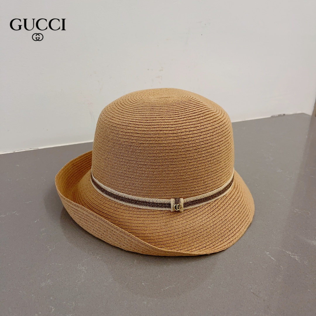 【GUCCI  クッチ】【数量限定】 麦わら帽子-BRAND OFF