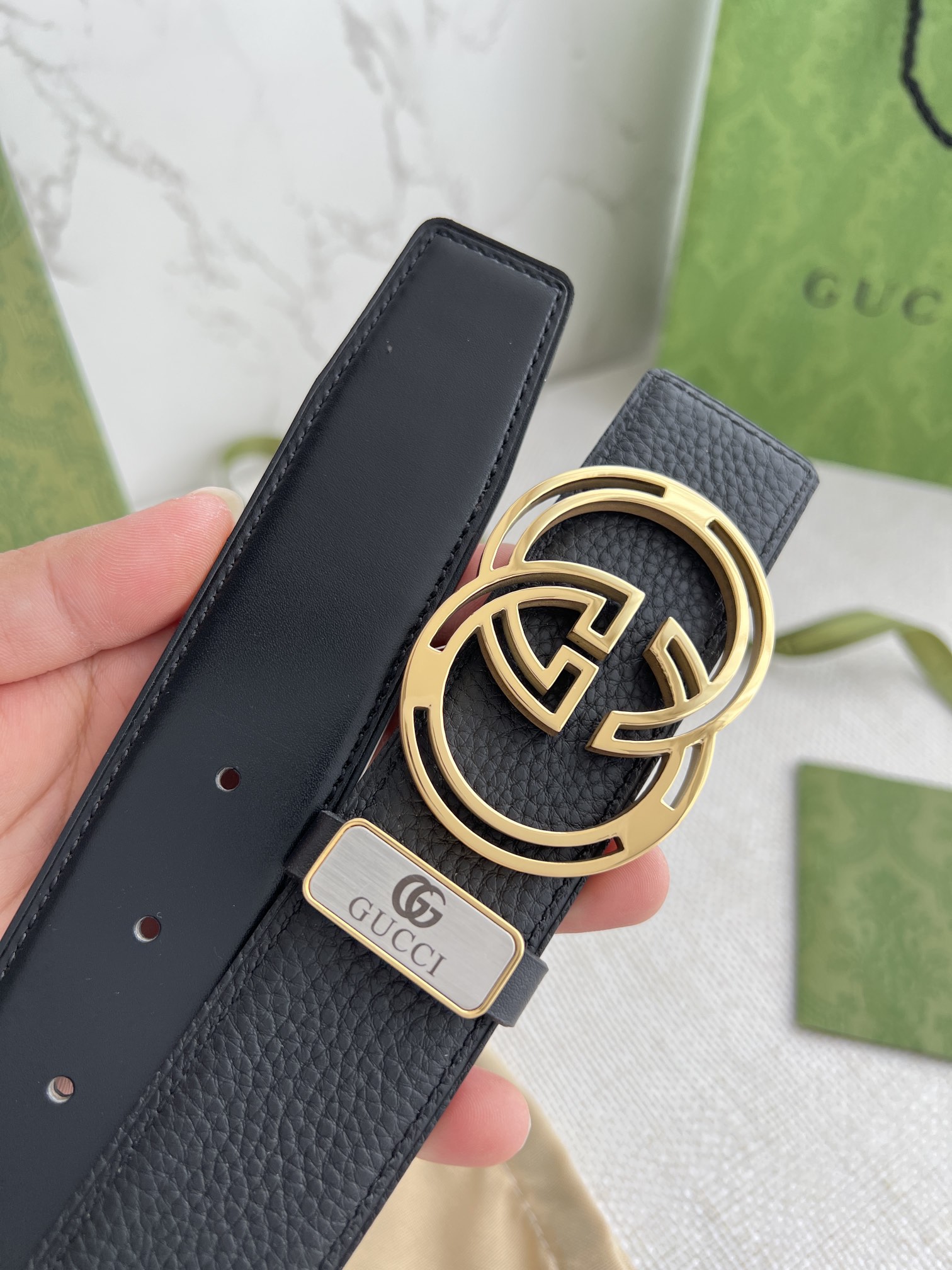 【GUCCI】(クッチ) 3.8cm   ベルト メンズ-BRAND OFF