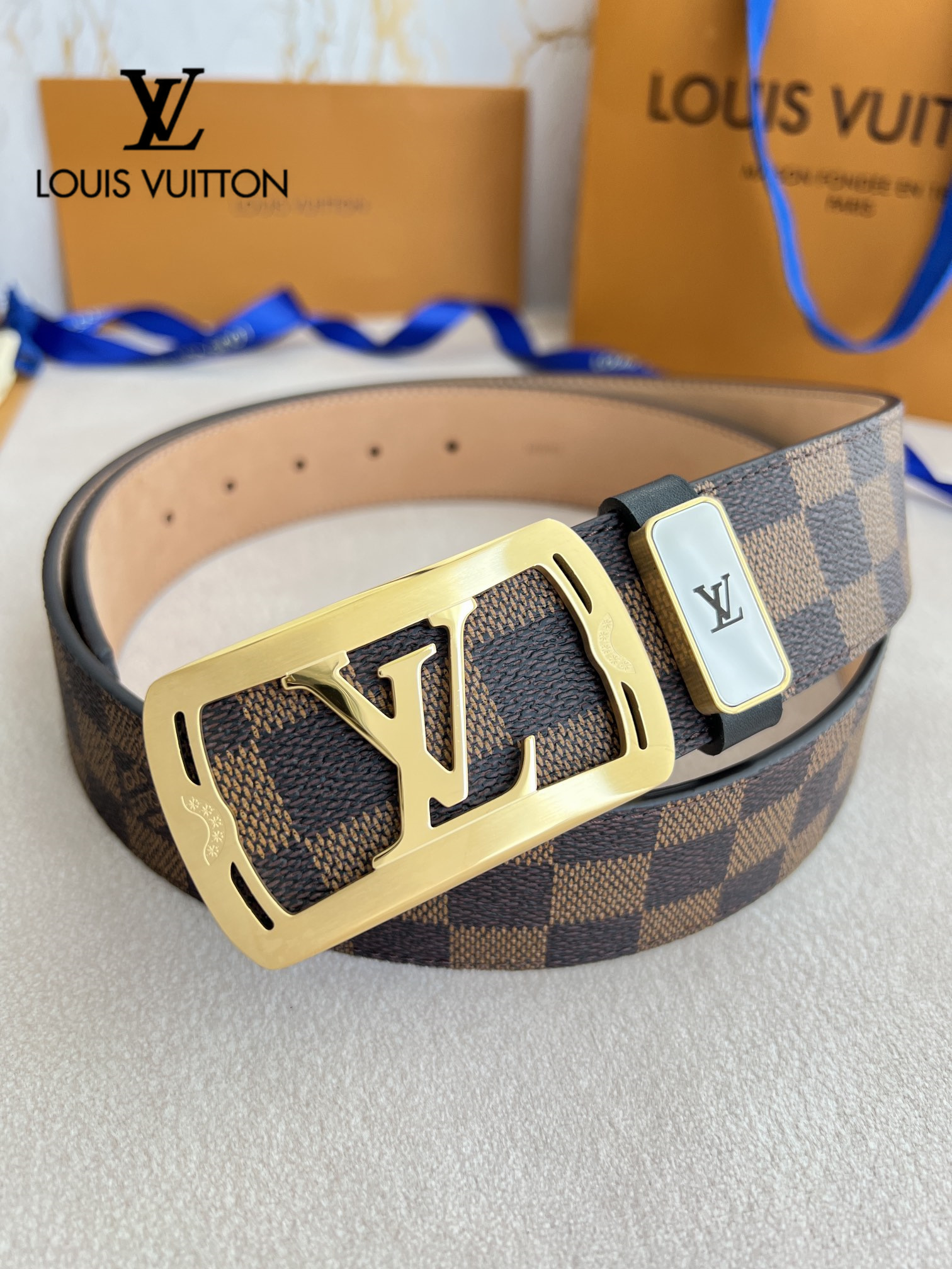 【LOUIS VUITTON】(ルイヴィトン) 3.8cm   ベルト メンズ-BRAND OFF