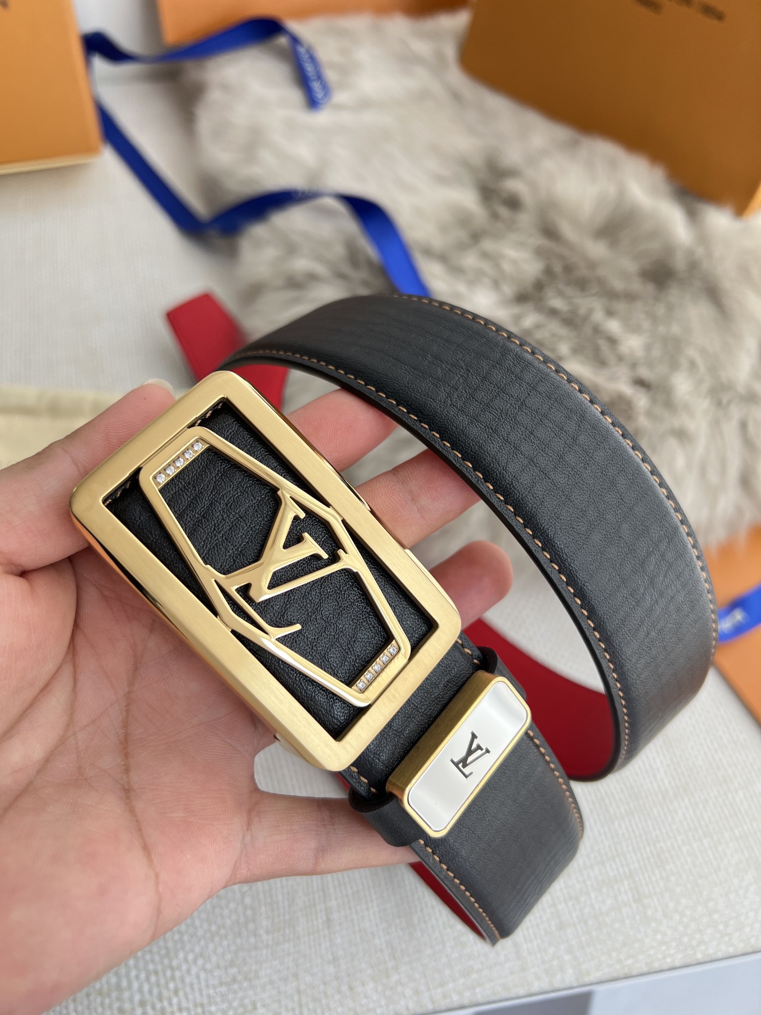 【LOUIS VUITTON】(ルイヴィトン) 3.8cm   ベルト メンズ-BRAND OFF