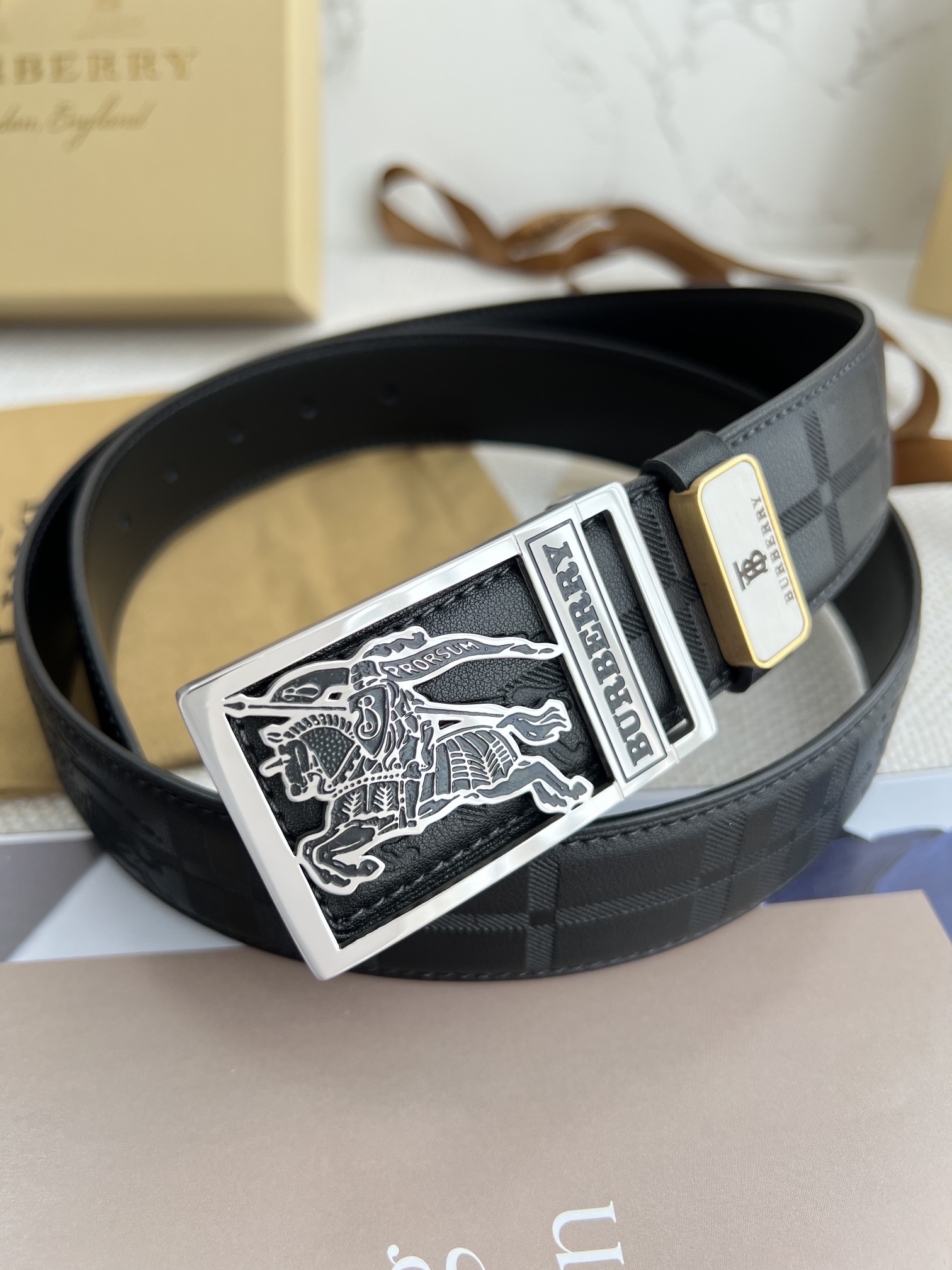 【BURBERRY】(バーバリー) 3.8cm   ベルト メンズ-BRAND OFF