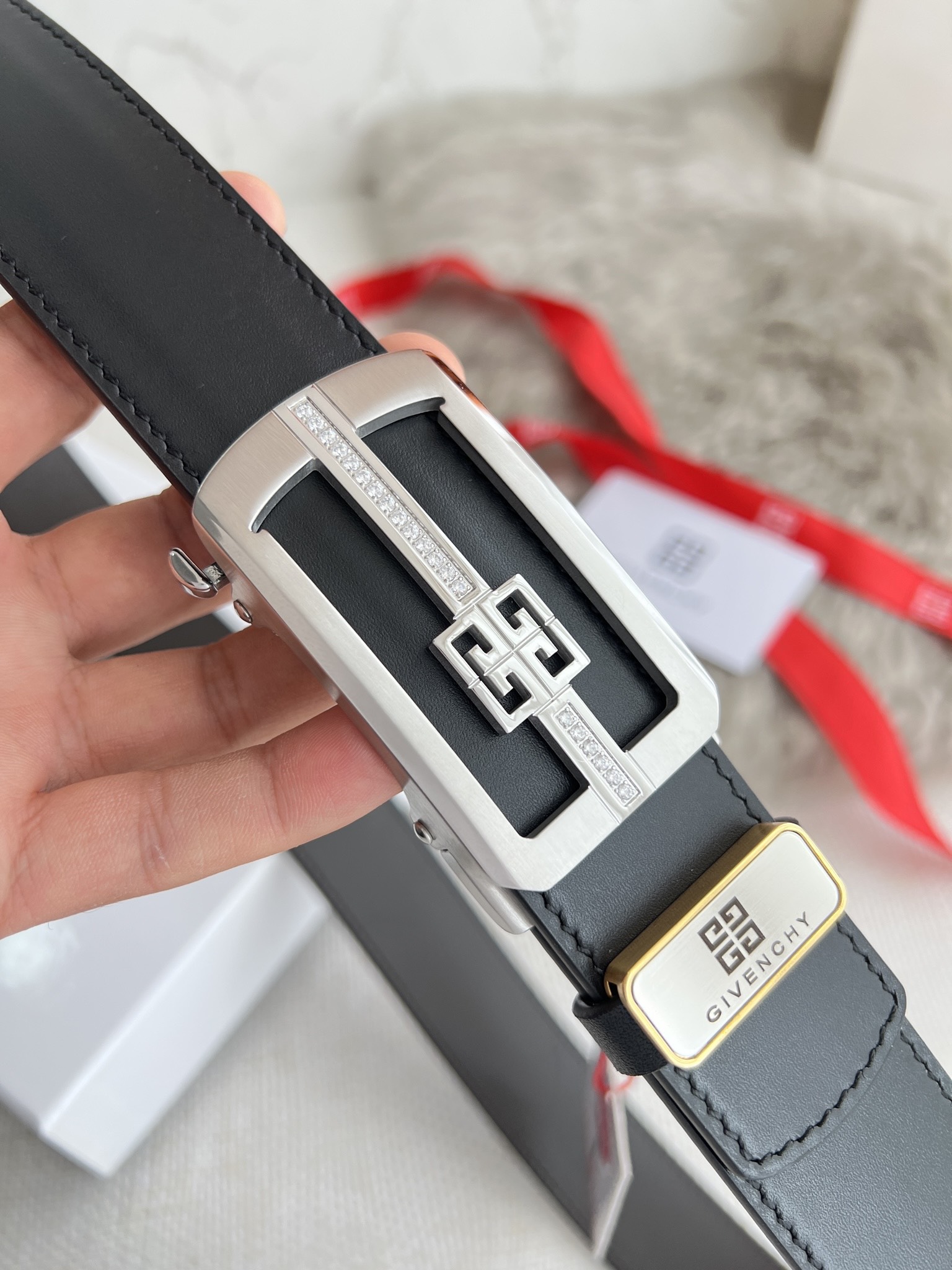 【GIVENCHY】(ジバンシー) 3.5cmベルト メンズ-BRAND OFF