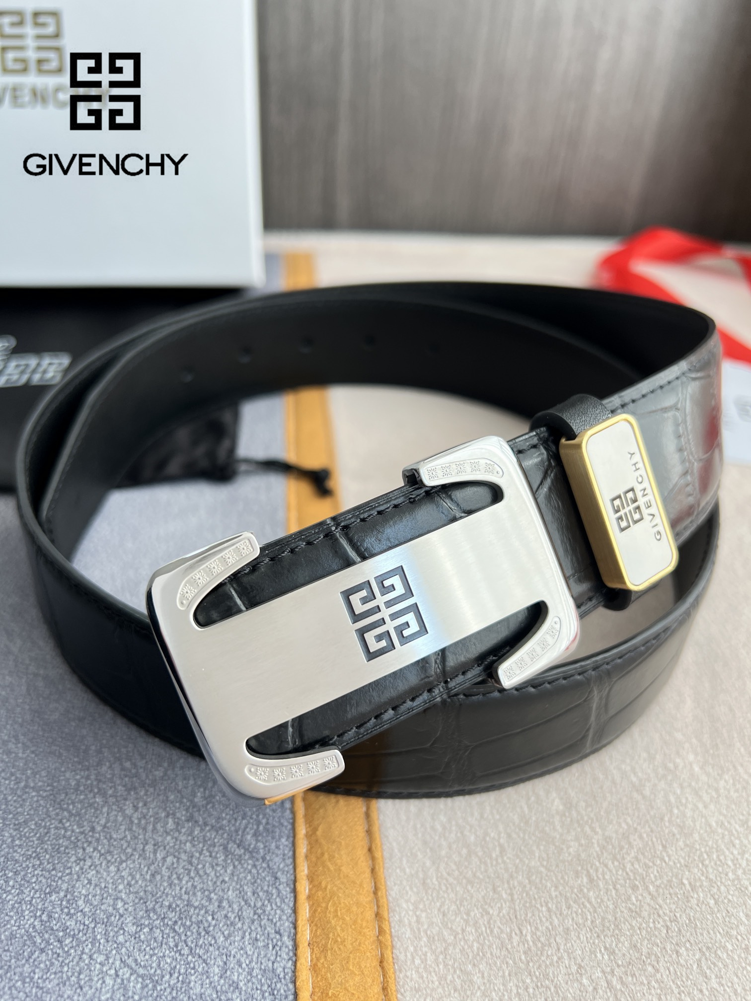 【GIVENCHY】(ジバンシー) 3.5cmベルト メンズ-BRAND OFF