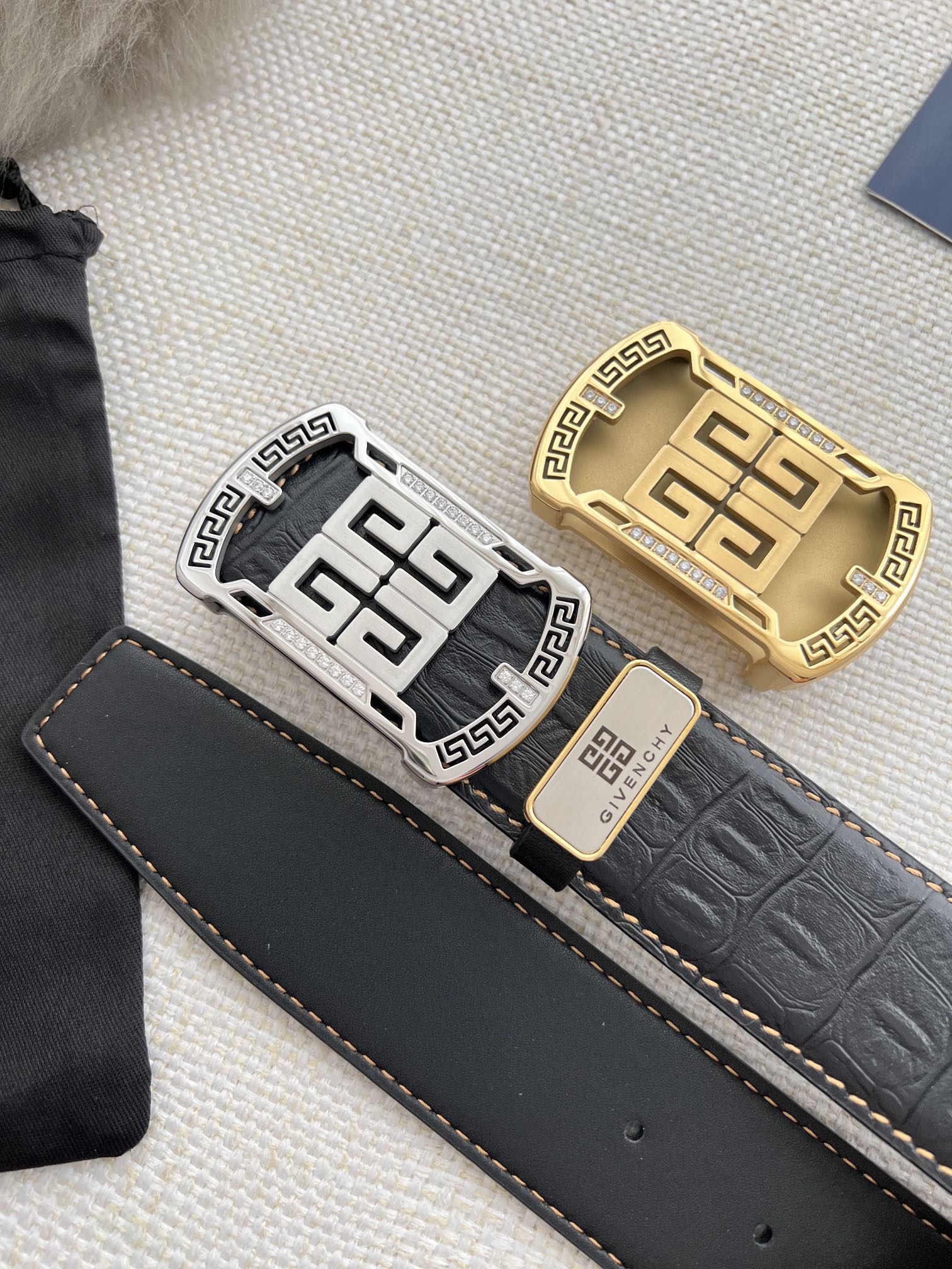 【GIVENCHY】(ジバンシー) 3.8cmベルト メンズ-BRAND OFF