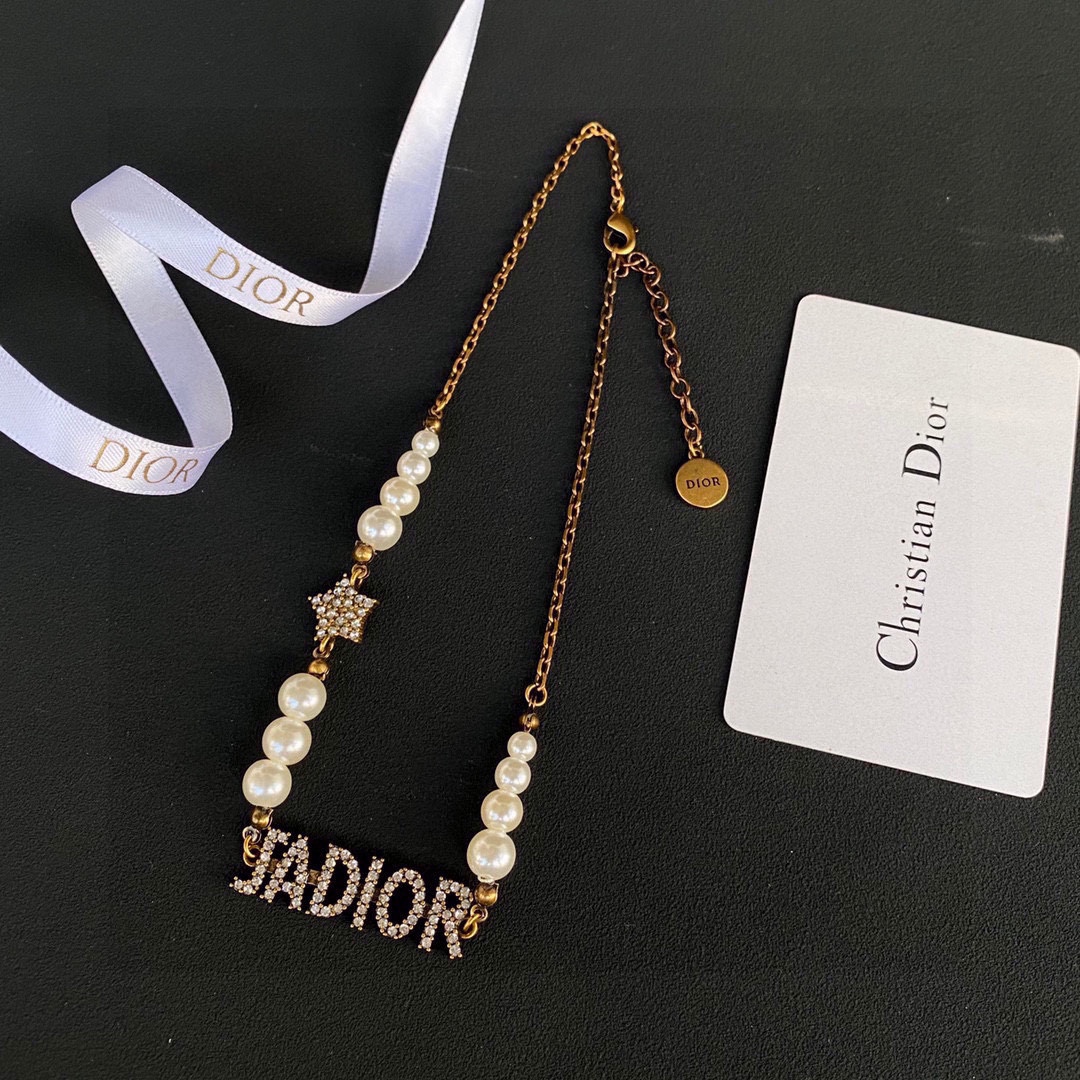 【DIOR】ネックレス、新しいネックレス万能シンプルファッションオーナメント-BRAND OFF