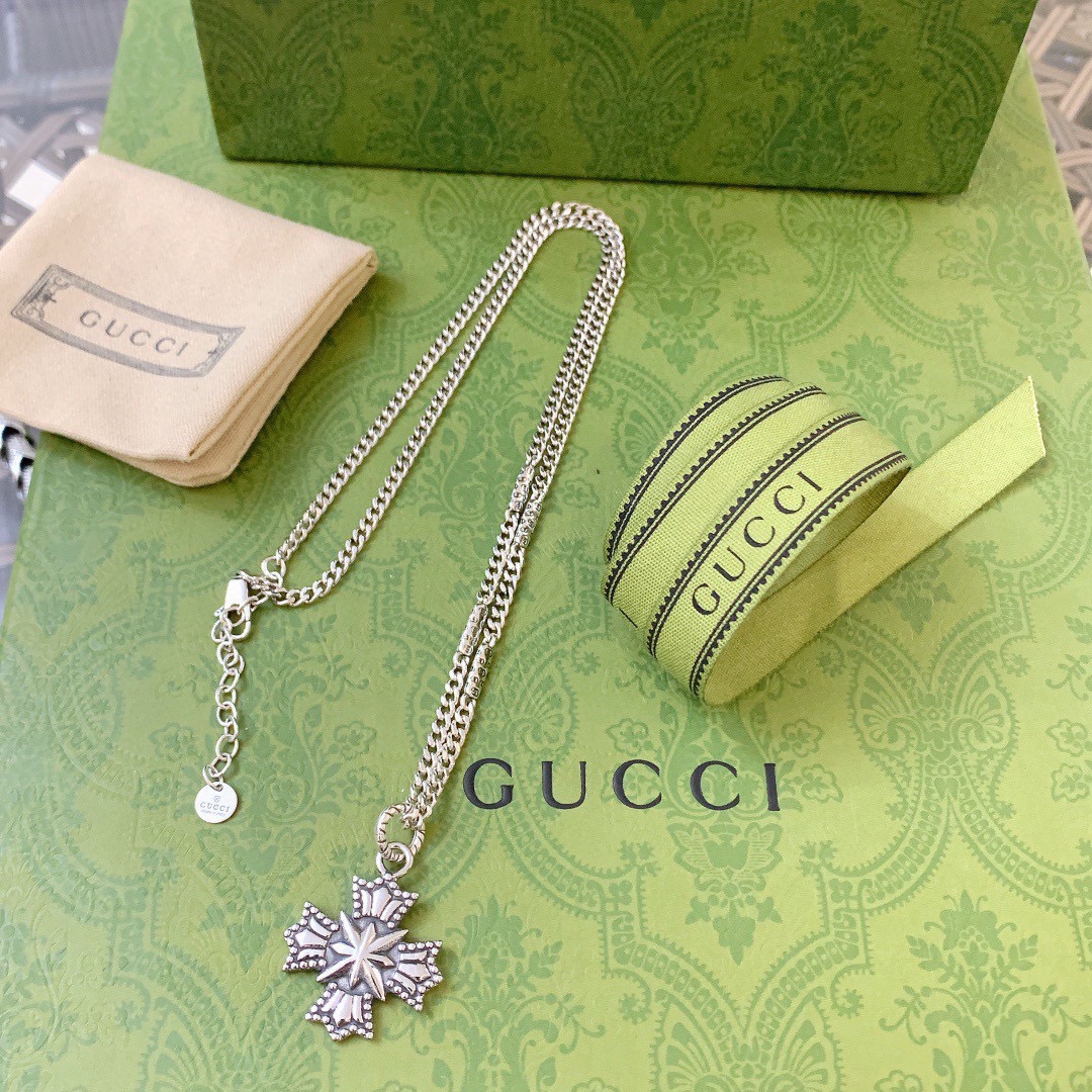 【GUCCI】ネックレス、新しいネックレス万能シンプルファッションオーナメント-BRAND OFF