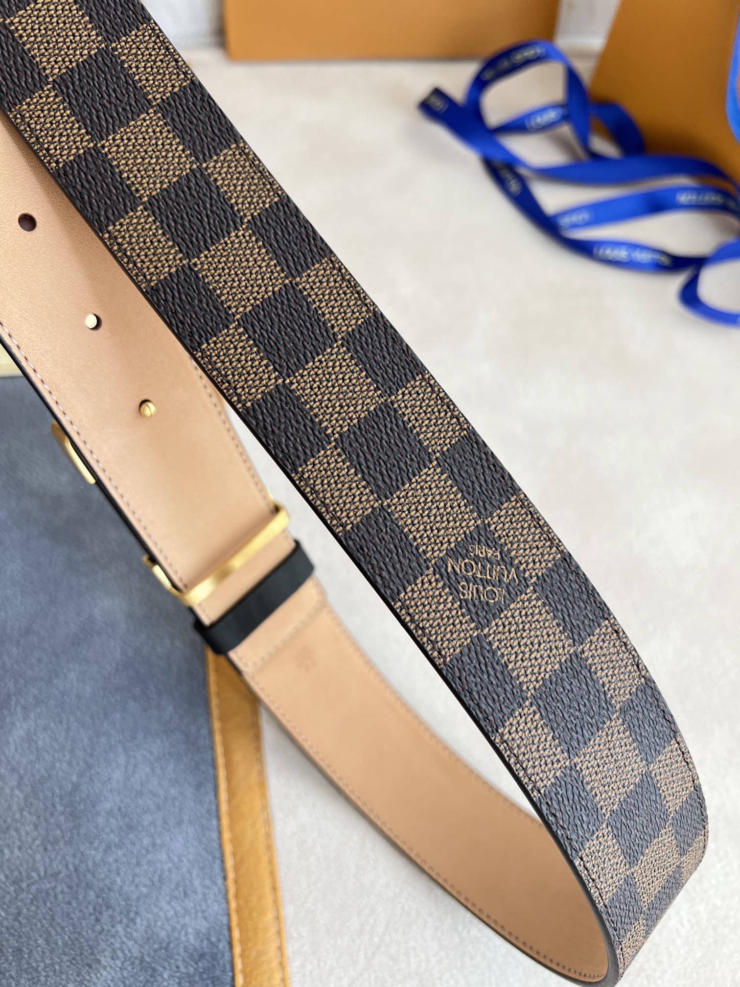 【 LOUIS VUITTON】(ルイヴィトン) 3.8cmベルト メンズ-BRAND OFF