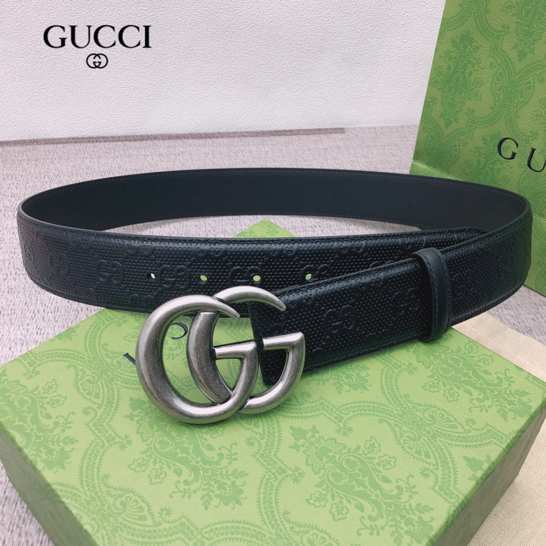 【 GUCCI】(クッチ)  3.8cm   ベルト メンズ-BRAND OFF