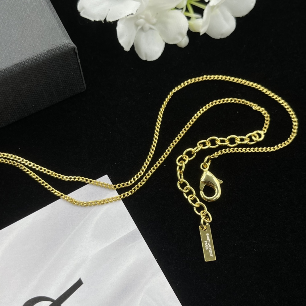 【YSL SAINT LAURENT  】サンローラン ネックレス、新しいネックレス万能シンプルファッションオーナメント-BRAND OFF