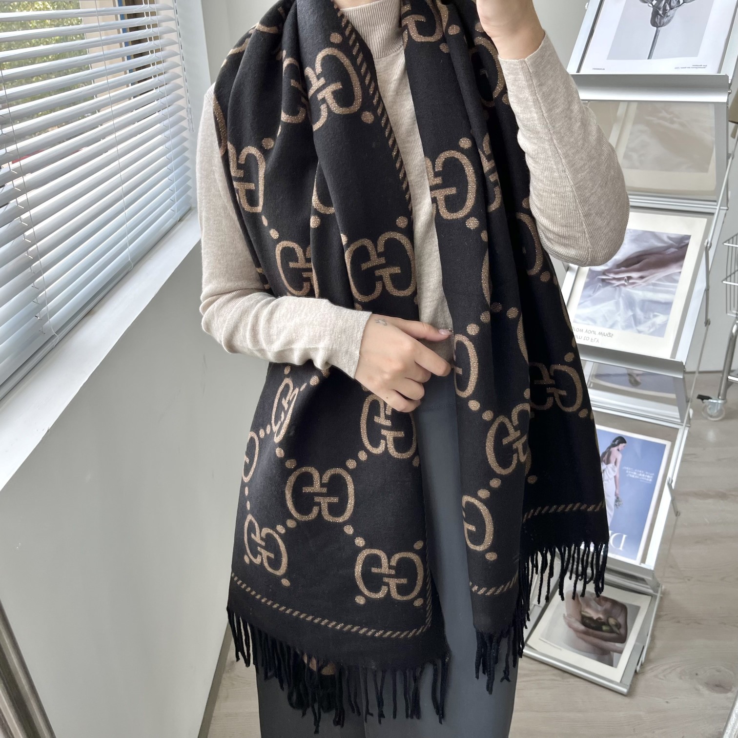 【2026】【GUCCI グッチ】スカーフ70*180CM-BRAND OFF