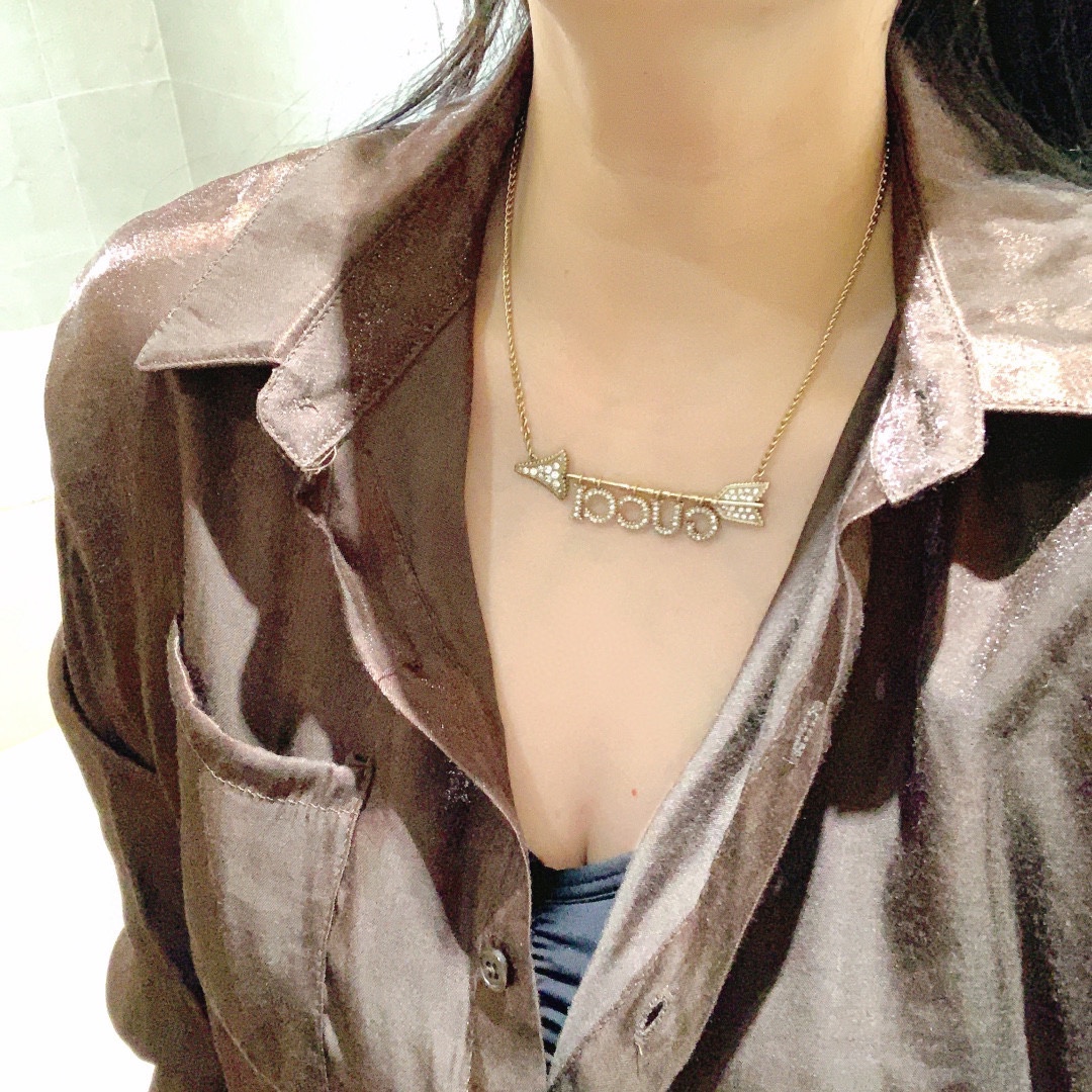 【GUCCI】ネックレス、新しいネックレス万能シンプルファッションオーナメント-BRAND OFF
