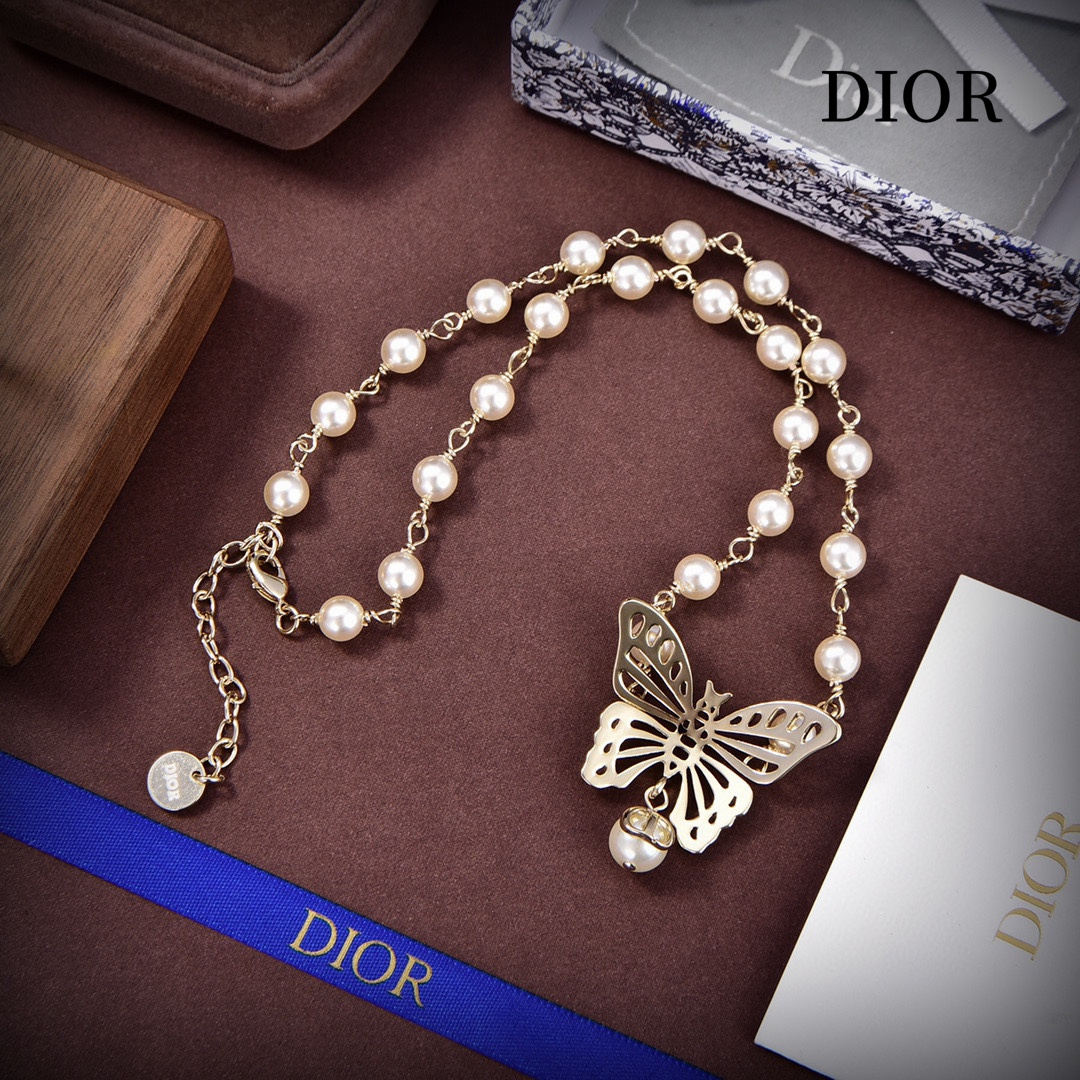 【DIOR】ネックレス、新しいネックレス万能シンプルファッションオーナメント-BRAND OFF
