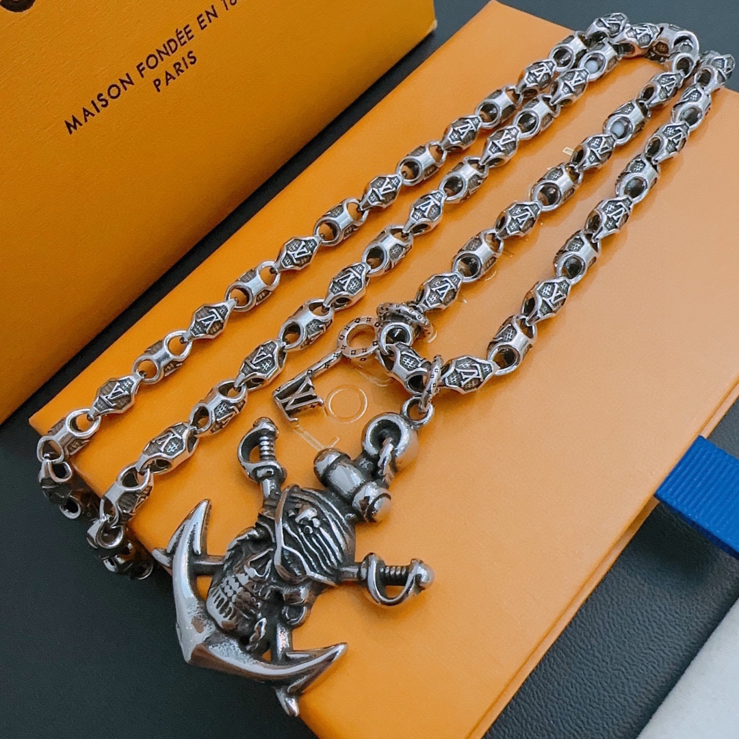 【LOUIS VUITTON】ネックレス、新しいネックレス万能シンプルファッションオーナメント-BRAND OFF