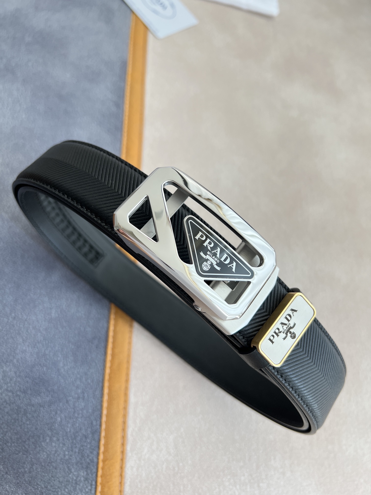 【PRADA】(プラダ) 3.5cmベルト メンズ-BRAND OFF